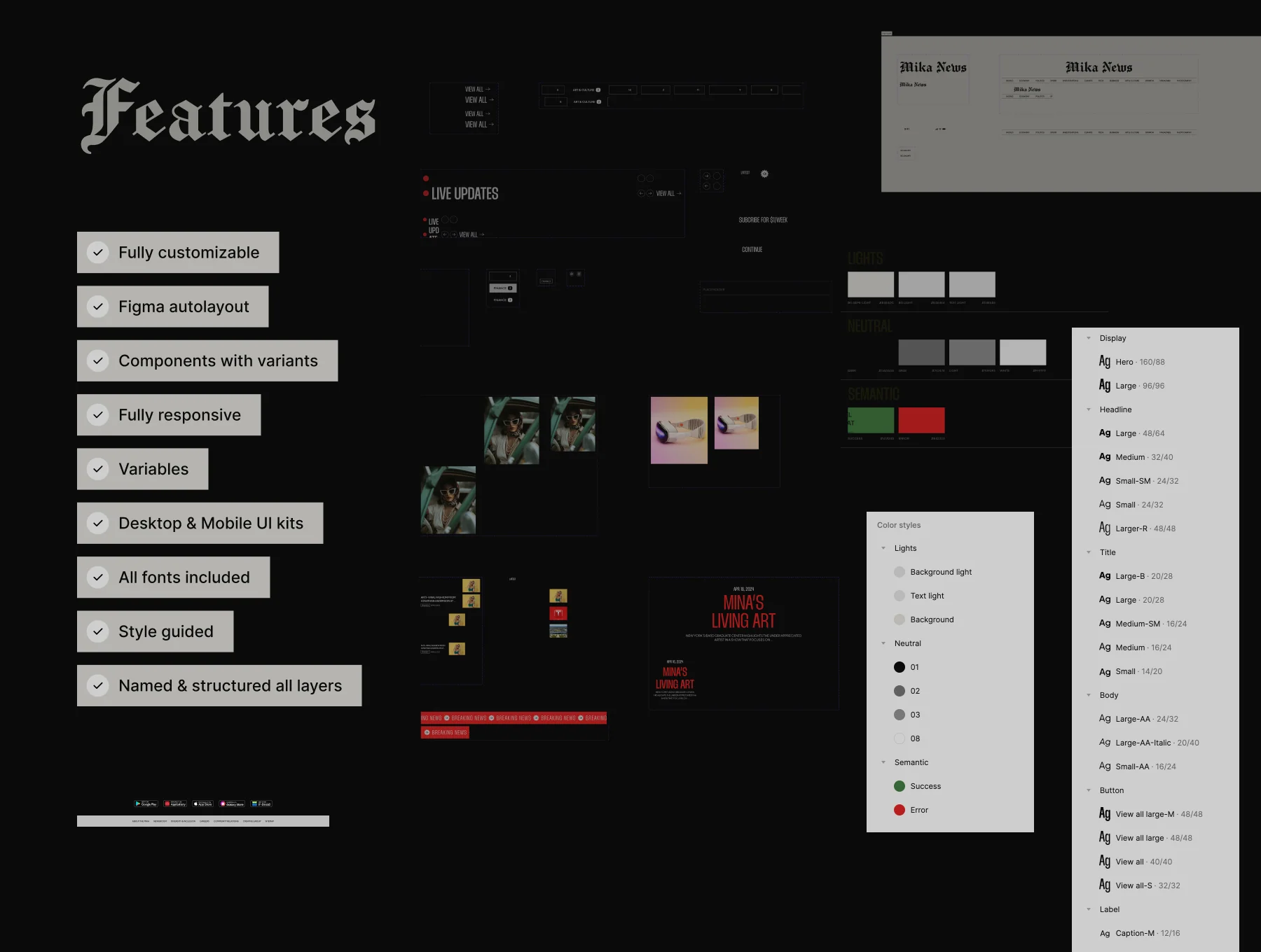 Mika News & Fashion Web & Mobile UI Kits 7