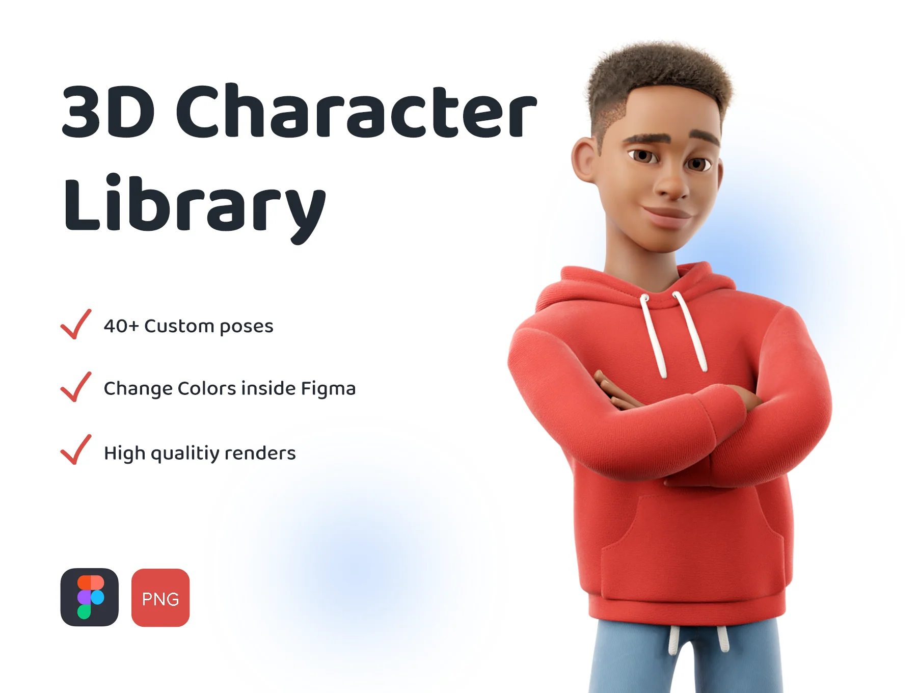 3D Character Mike back to school/university Figma UI KIT