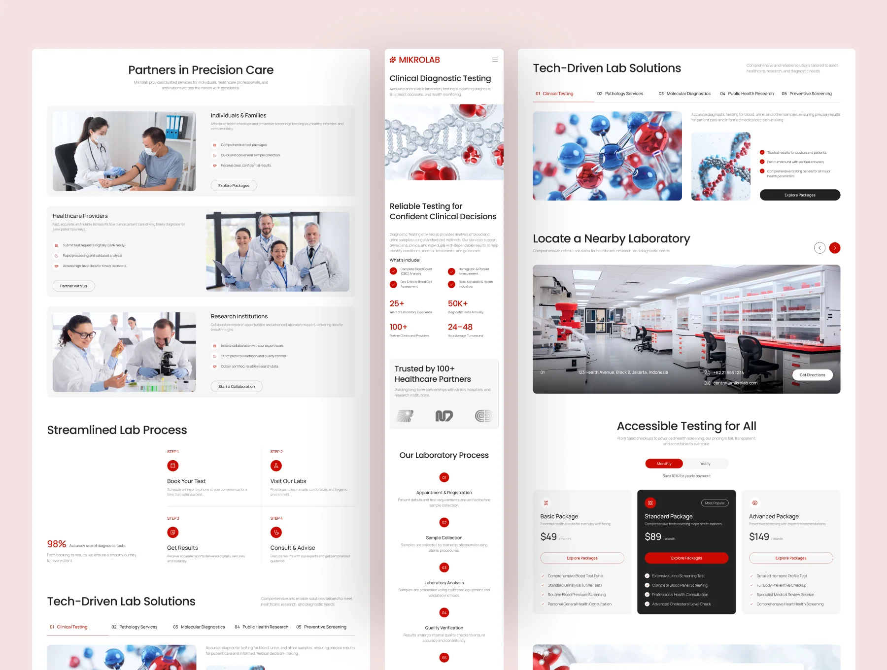 Mikrolab - Clinical Laboratory Website UI Figma Template 3