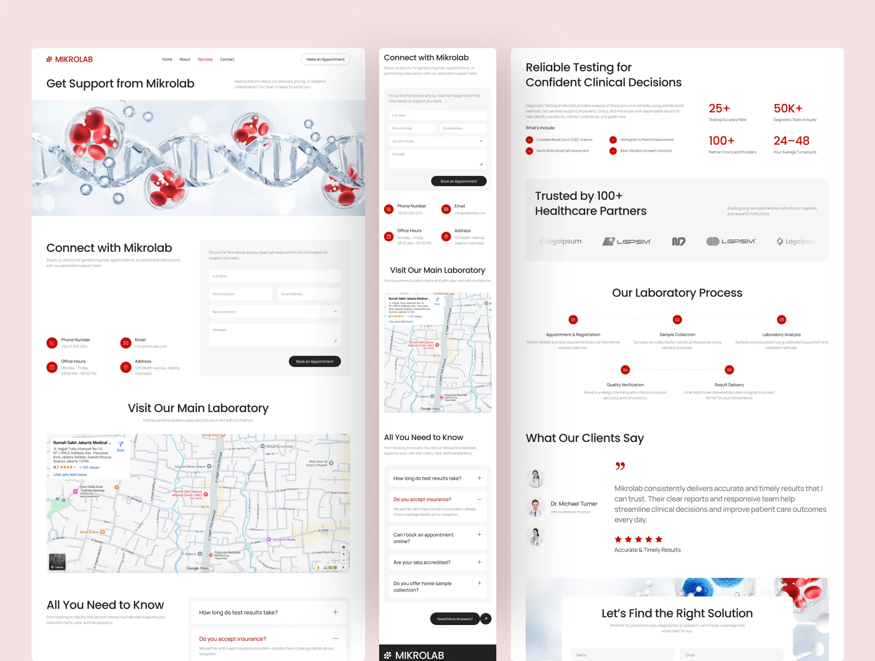 Mikrolab - Clinical Laboratory Website UI Figma Template 5