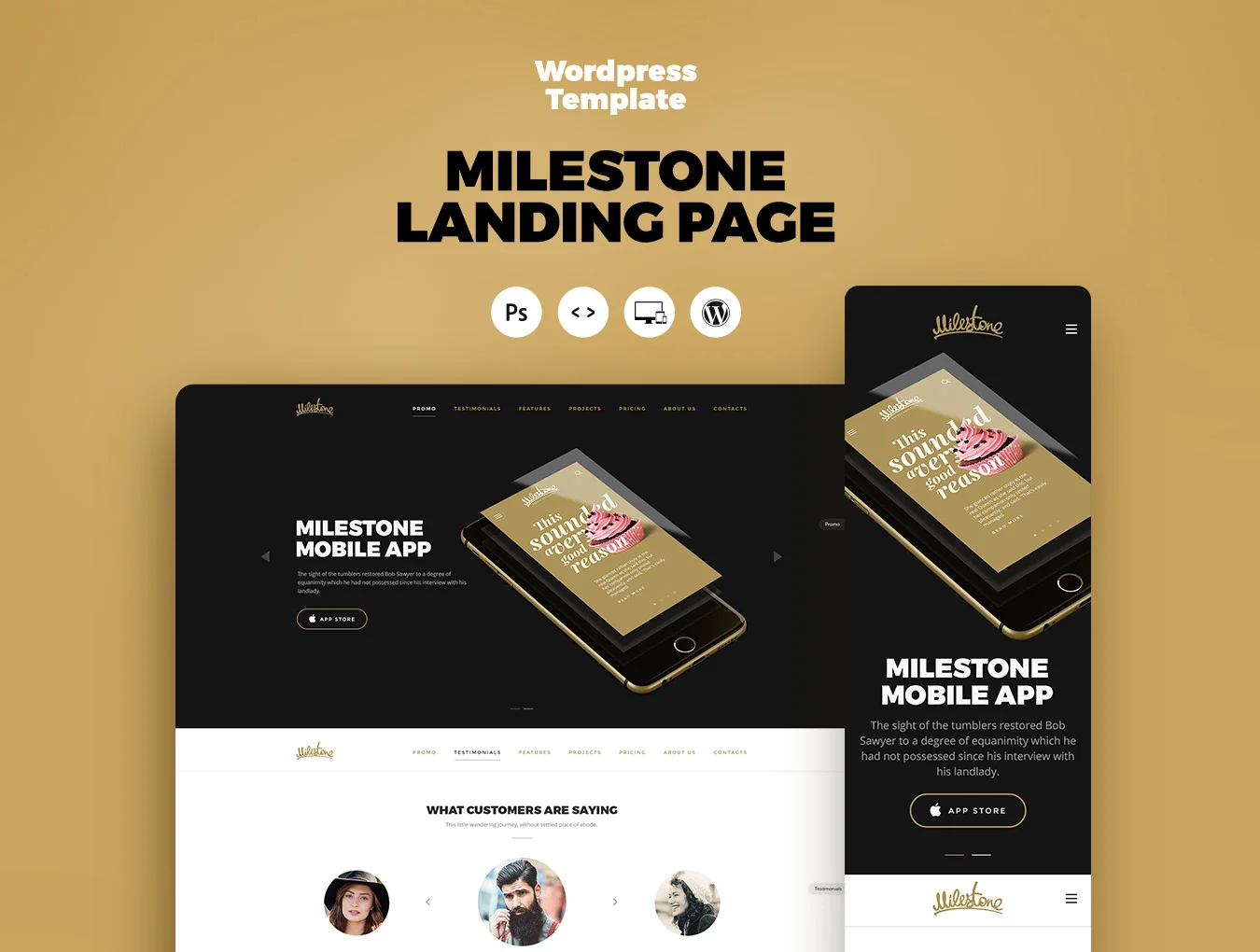 Milestone Landing Page