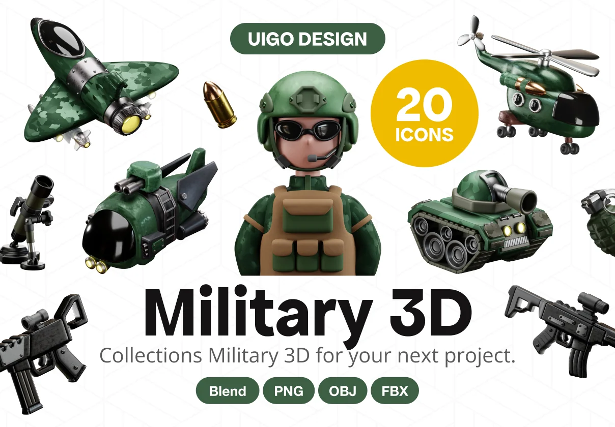 Military 3D Icon