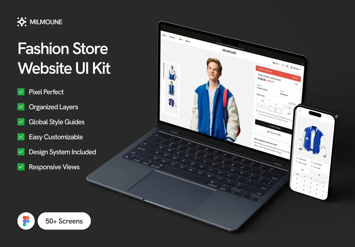 Milmoune - Fashion E-Commerce Web UI Kit