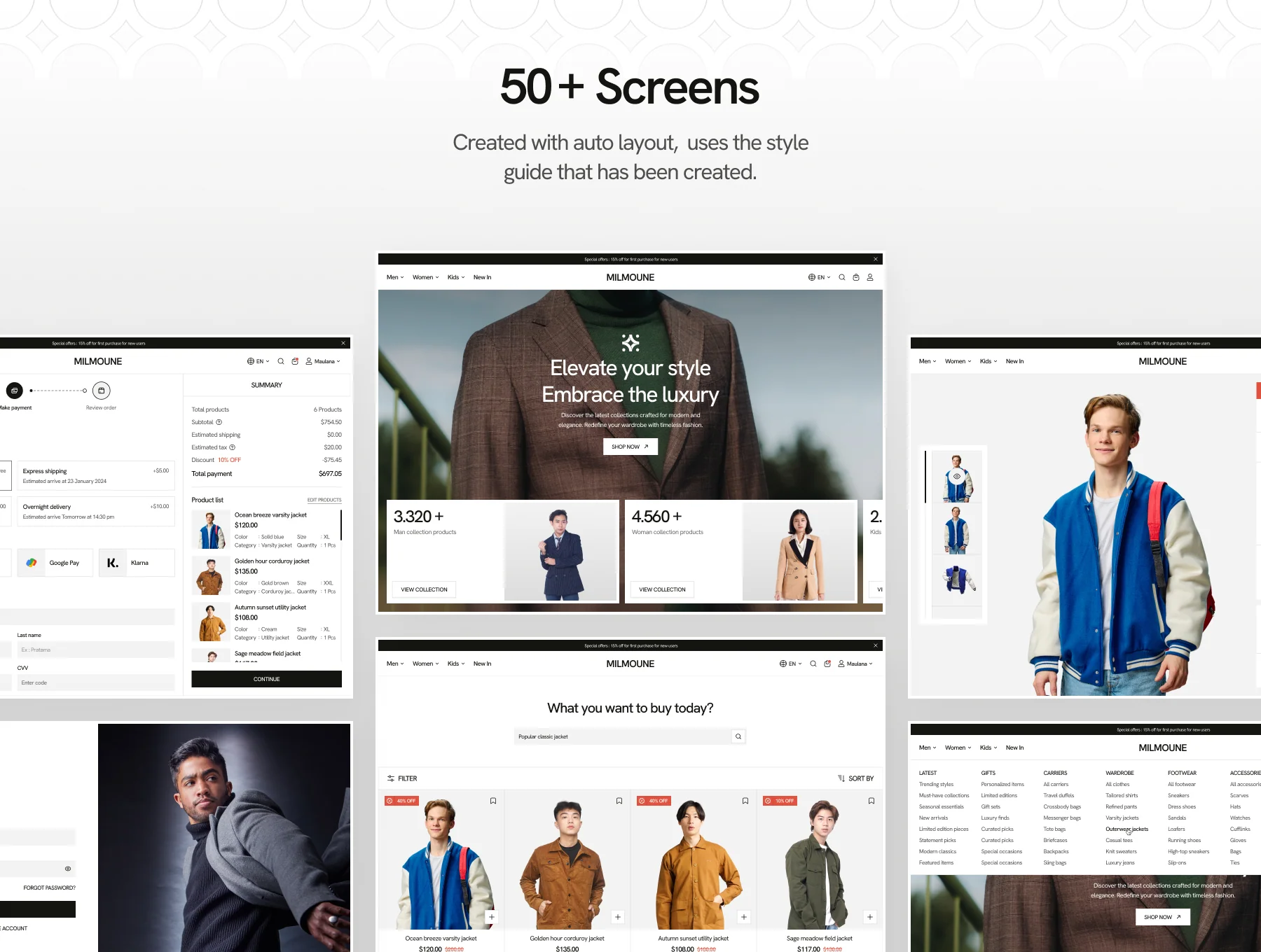 Milmoune - Fashion E-Commerce Web UI Kit 6
