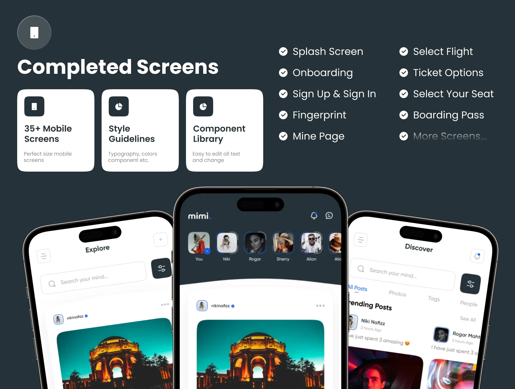 MIMI - Social Media App UI Kit 2