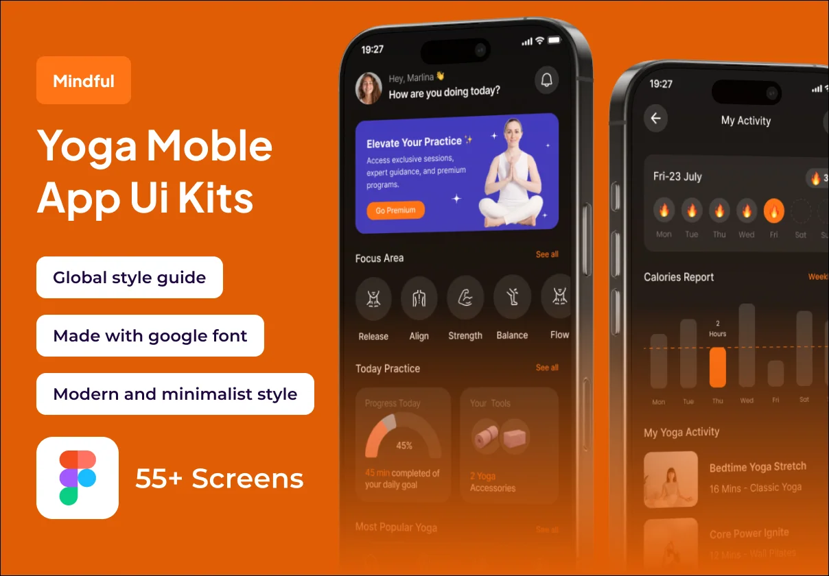 Mindful - Yoga Premium UI KIts App