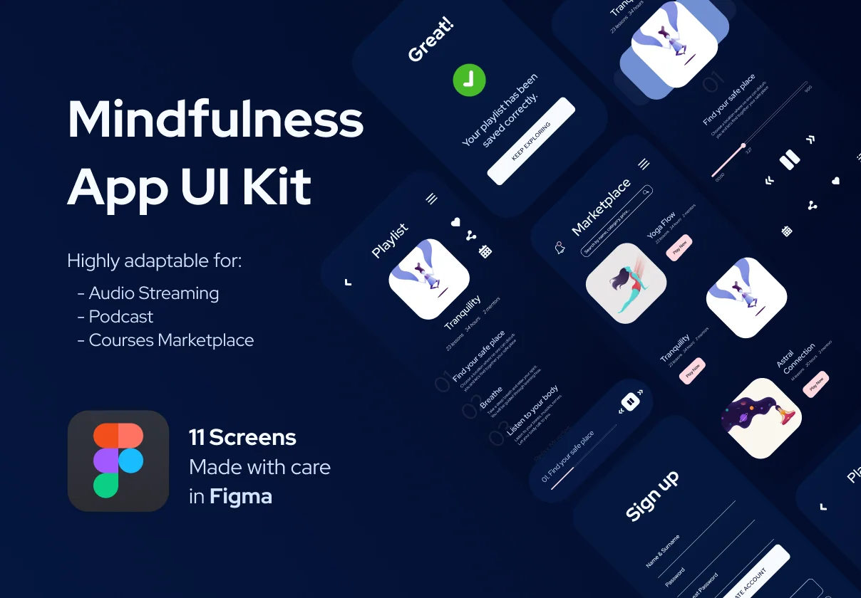 Mindfulness App UI Kit