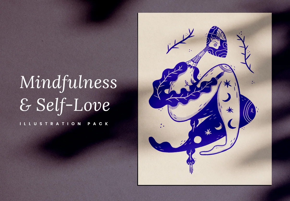 Mindfulness & Self-love Illustrations | Drawings of Self-Care