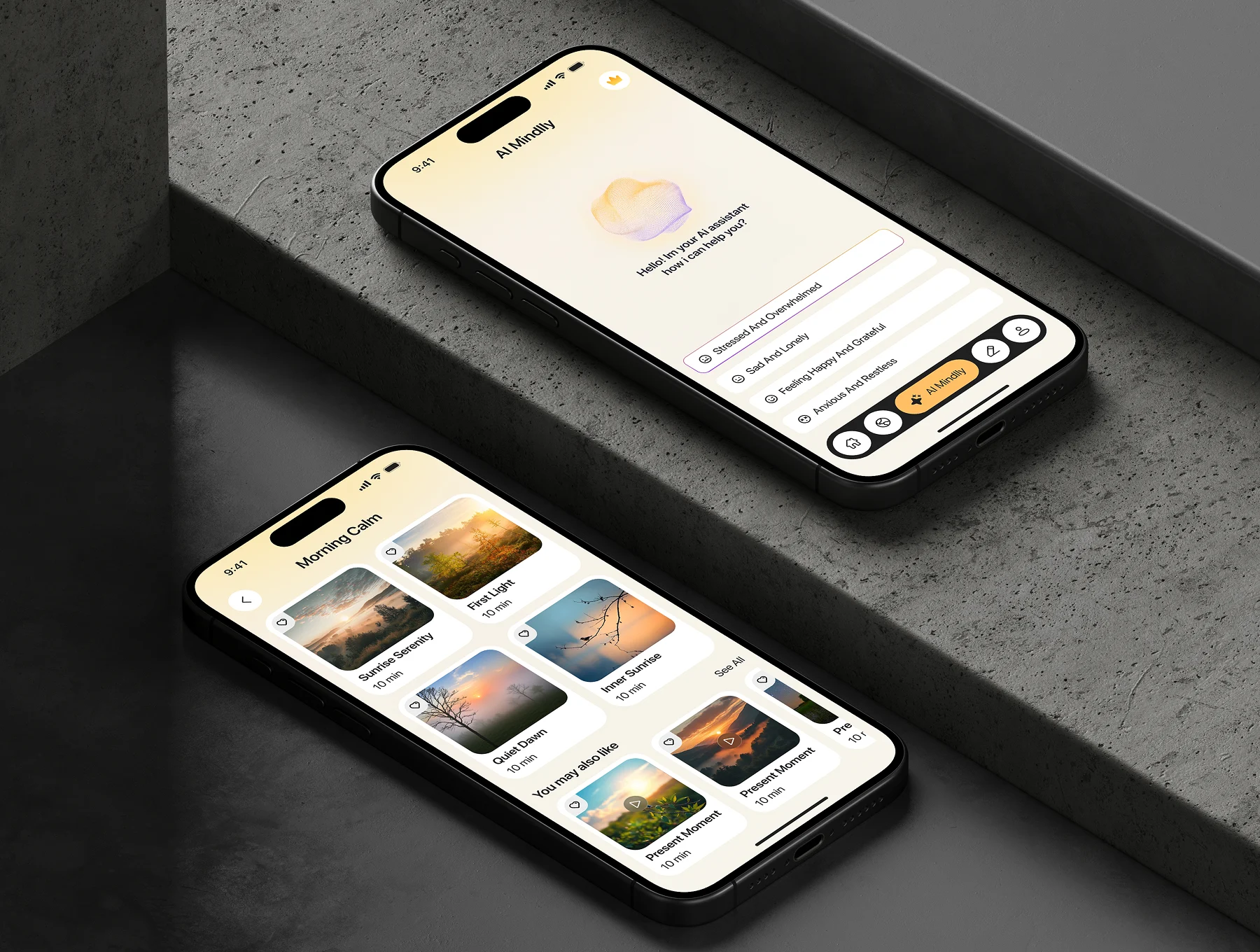 Mindlly AI Meditation App  UI Kit 8