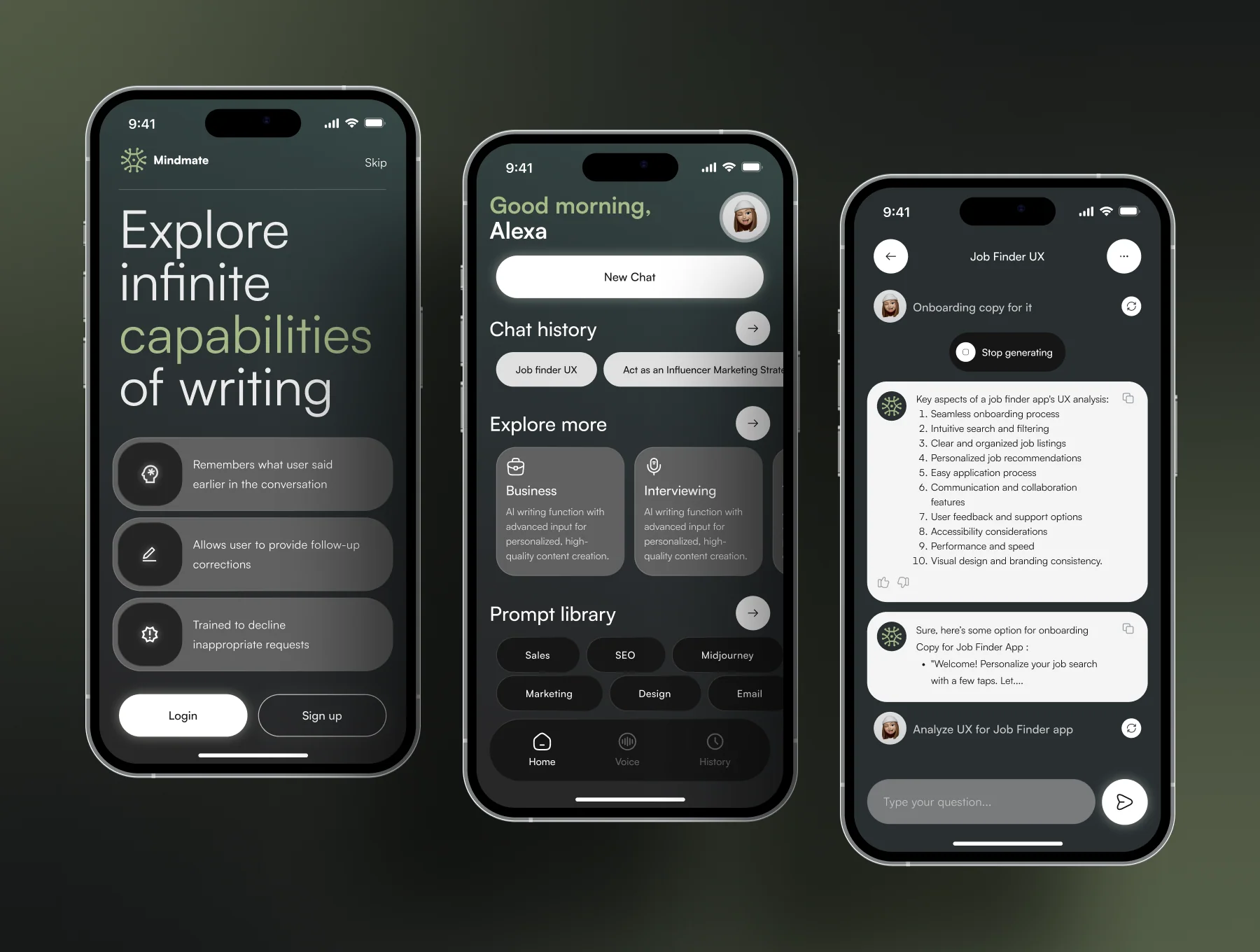 Mindmate - AI Chat BOT App UI KIT 6