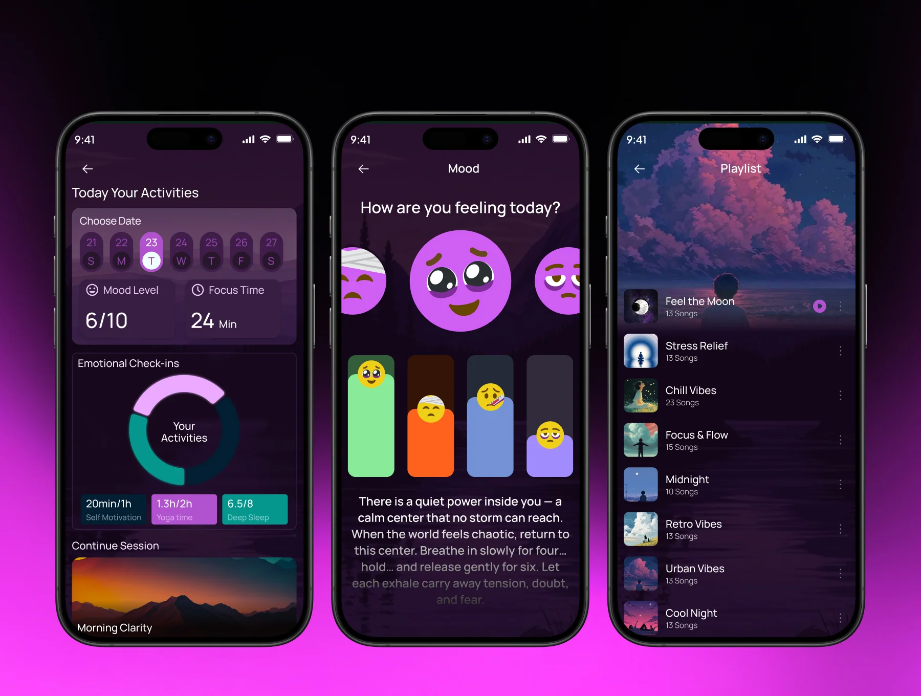 Mindova – Meditation & Relax Mobile App Figma UI Kit 5