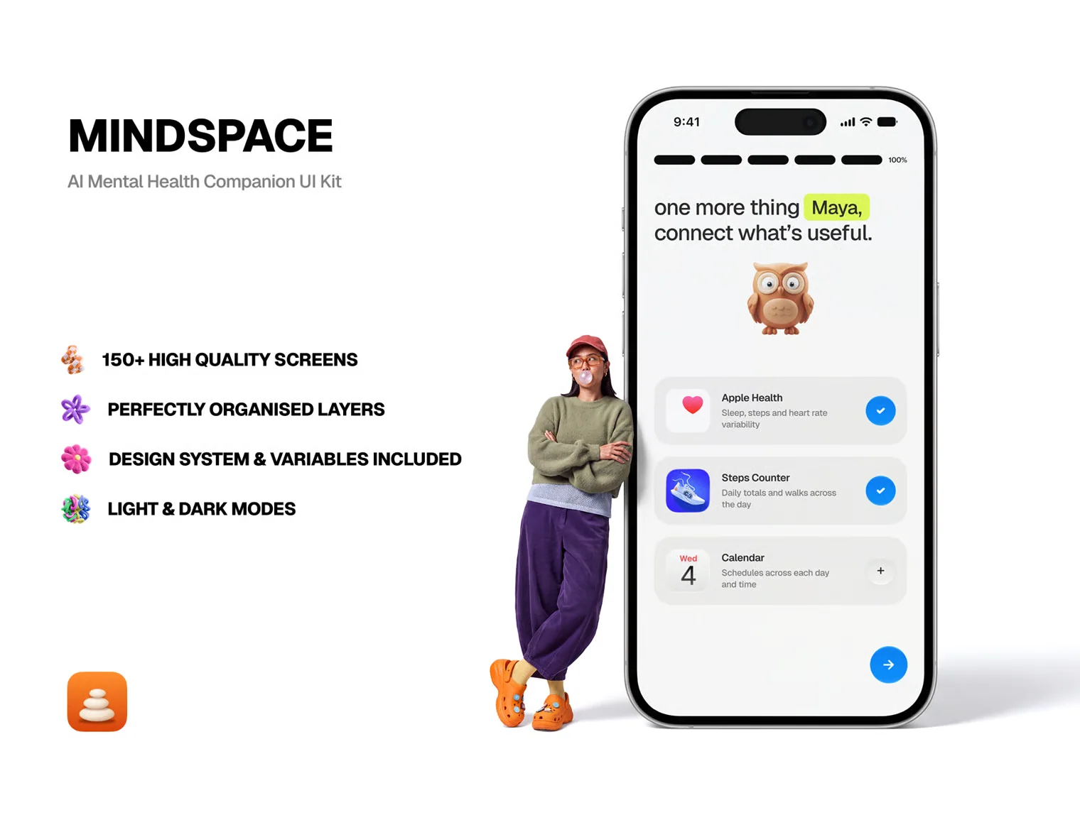 Mindspace - AI Mental Health Companion UI Kit