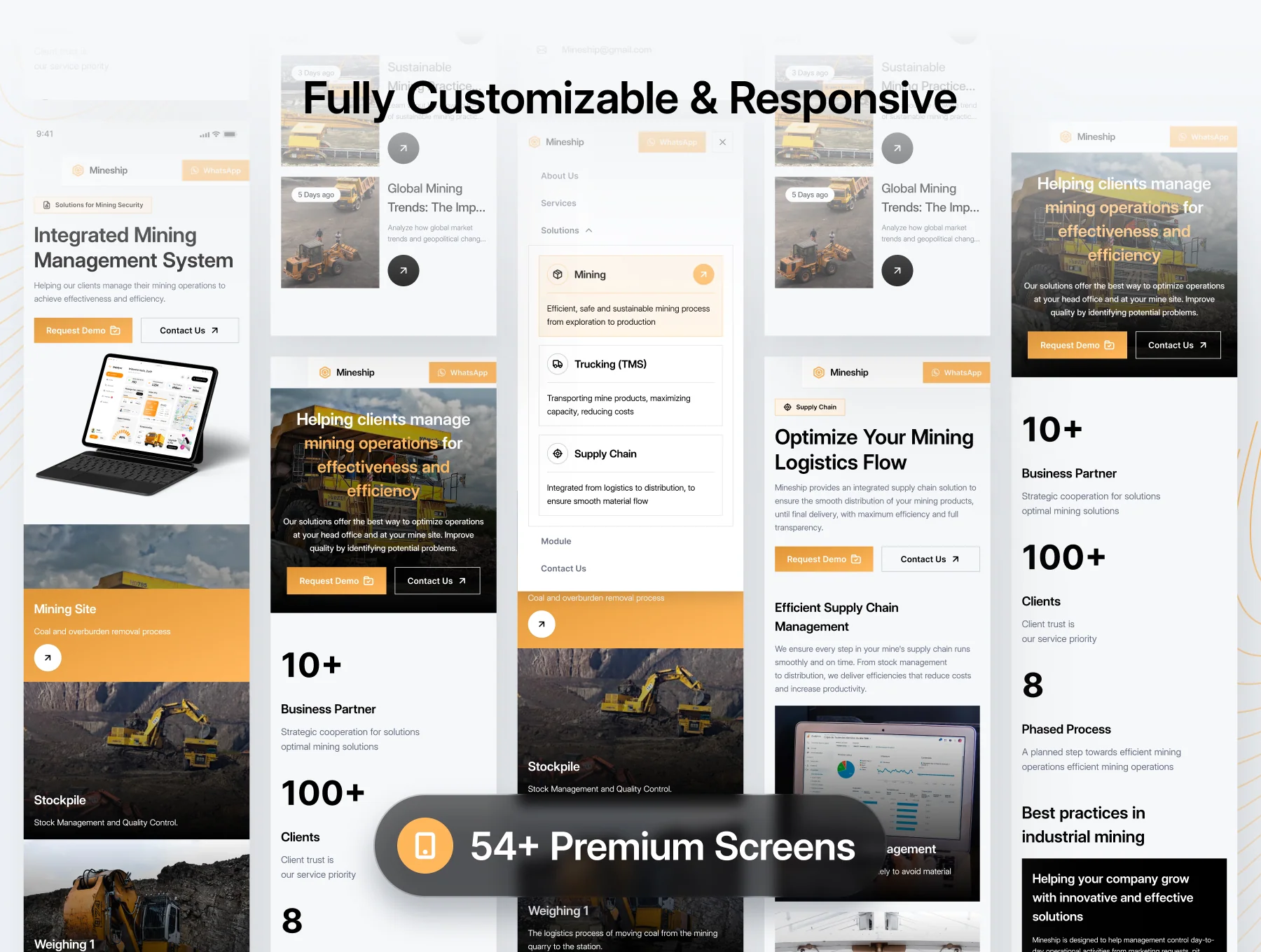 Mineship - Shipping Web Templates UI Kit 2