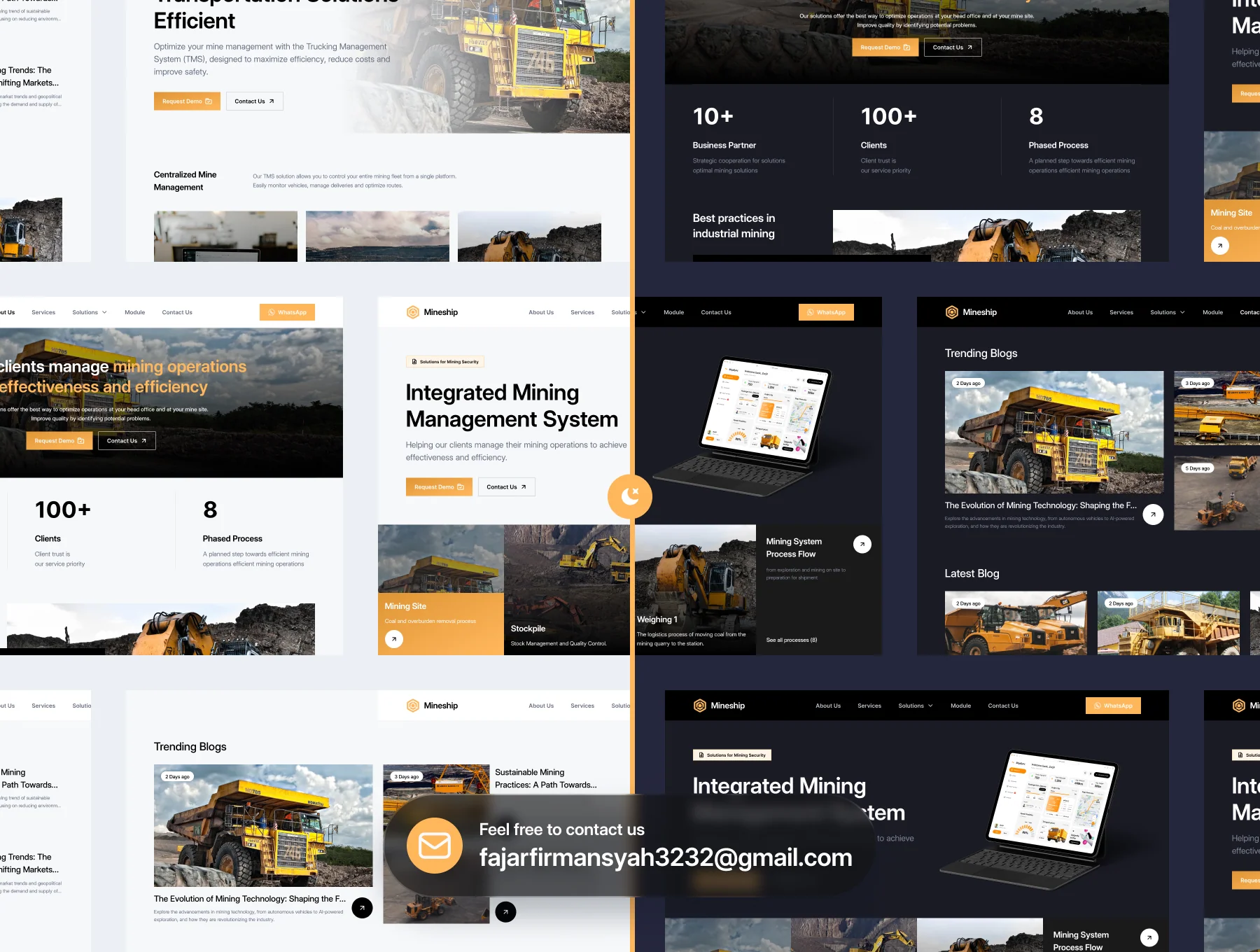 Mineship - Shipping Web Templates UI Kit 8