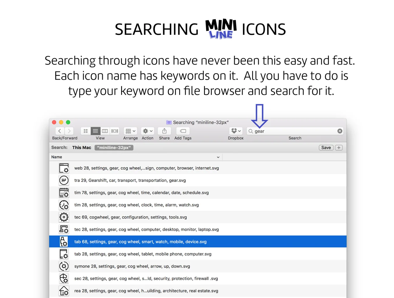 Mini line icons 3