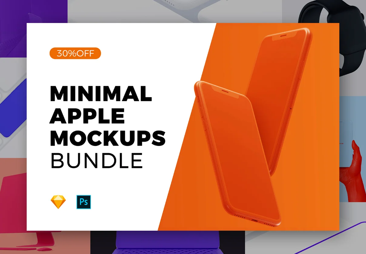 Minimal Apple mockups bundle