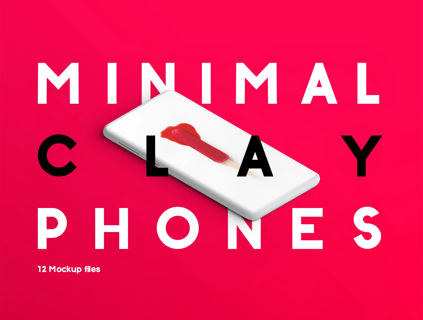Minimal Clay Phones Mockup