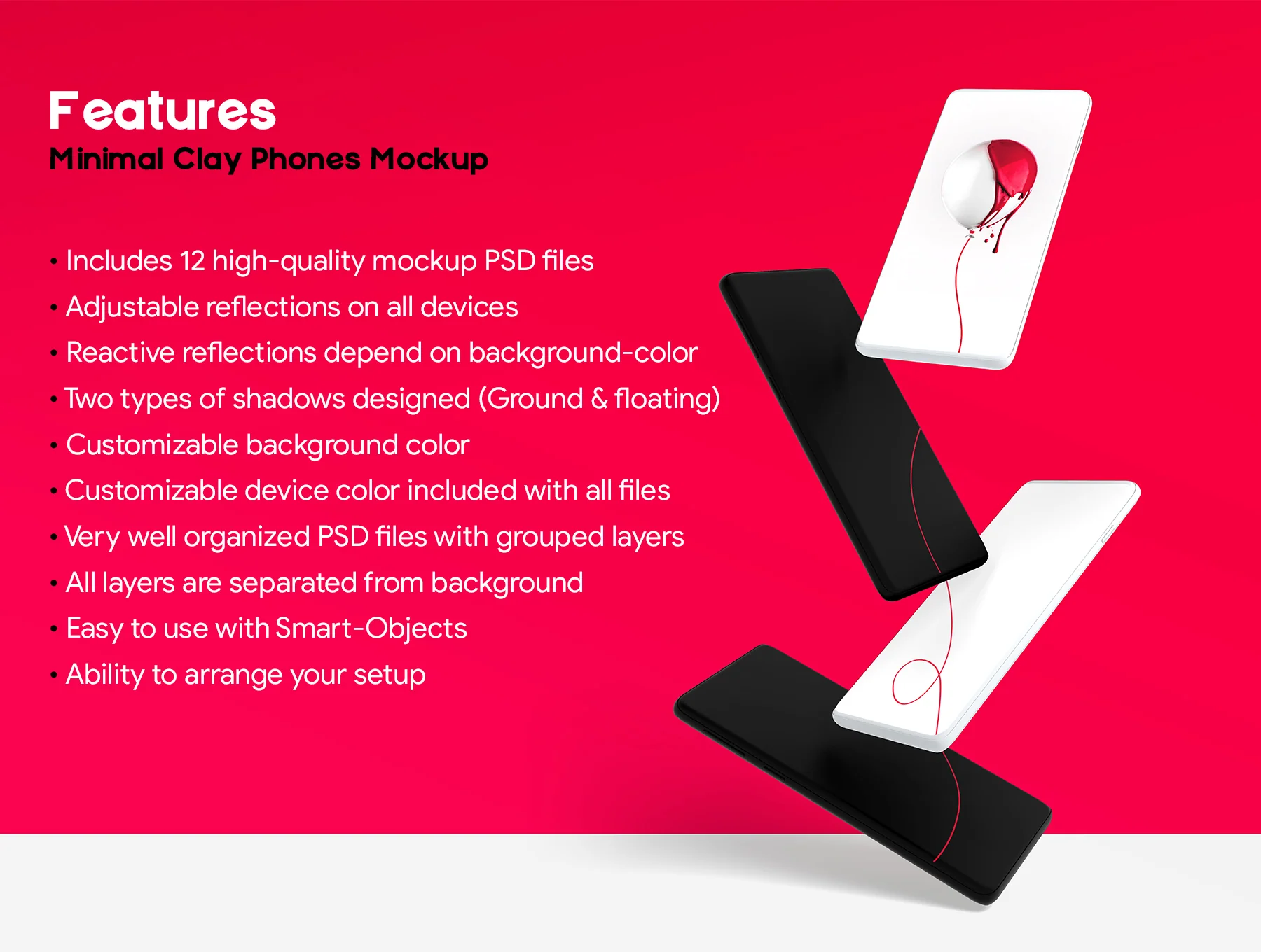 Minimal Clay Phones Mockup 7