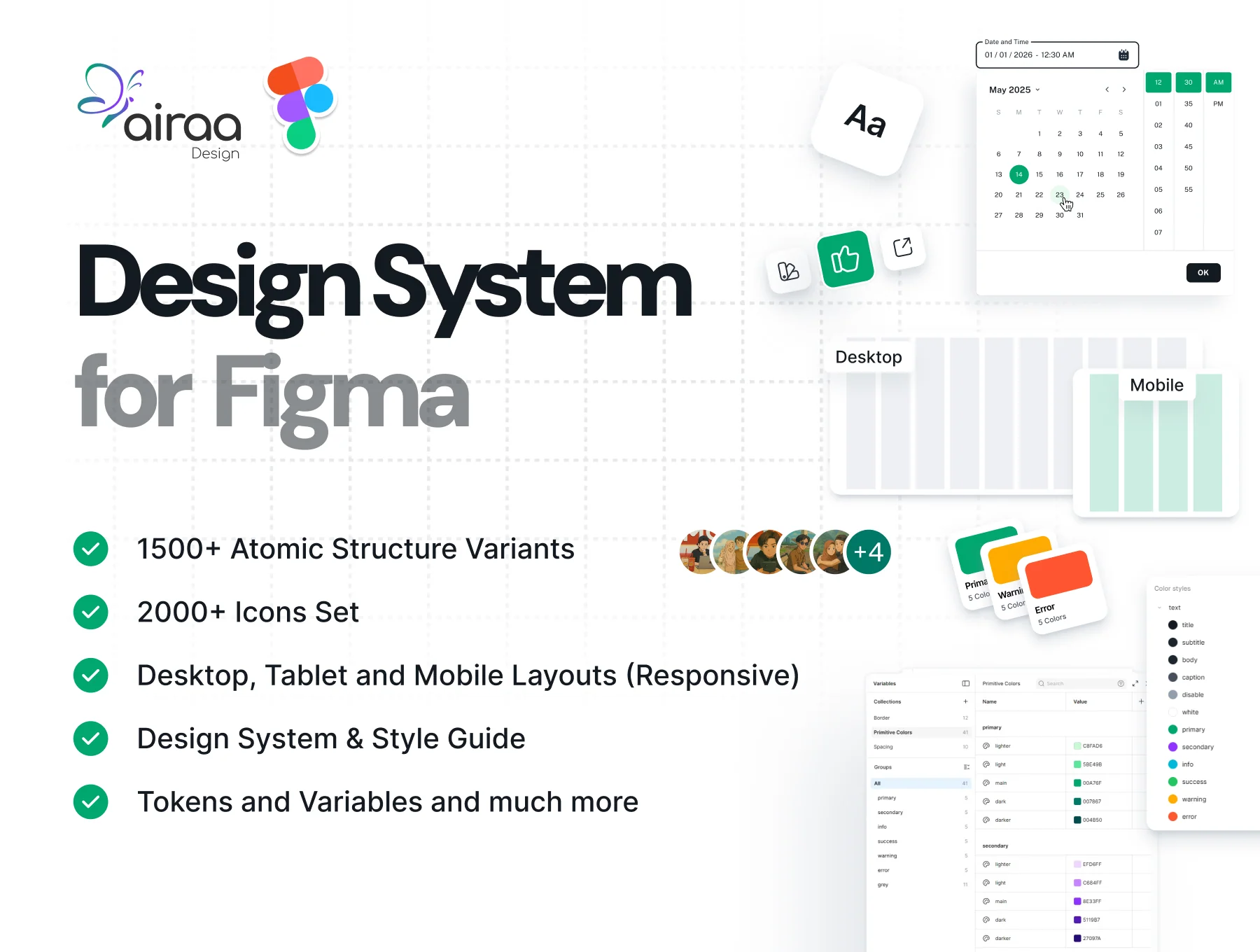 Airaa Design System: The Ultimate Atomic UI Kit for Figma (1500+ Components)