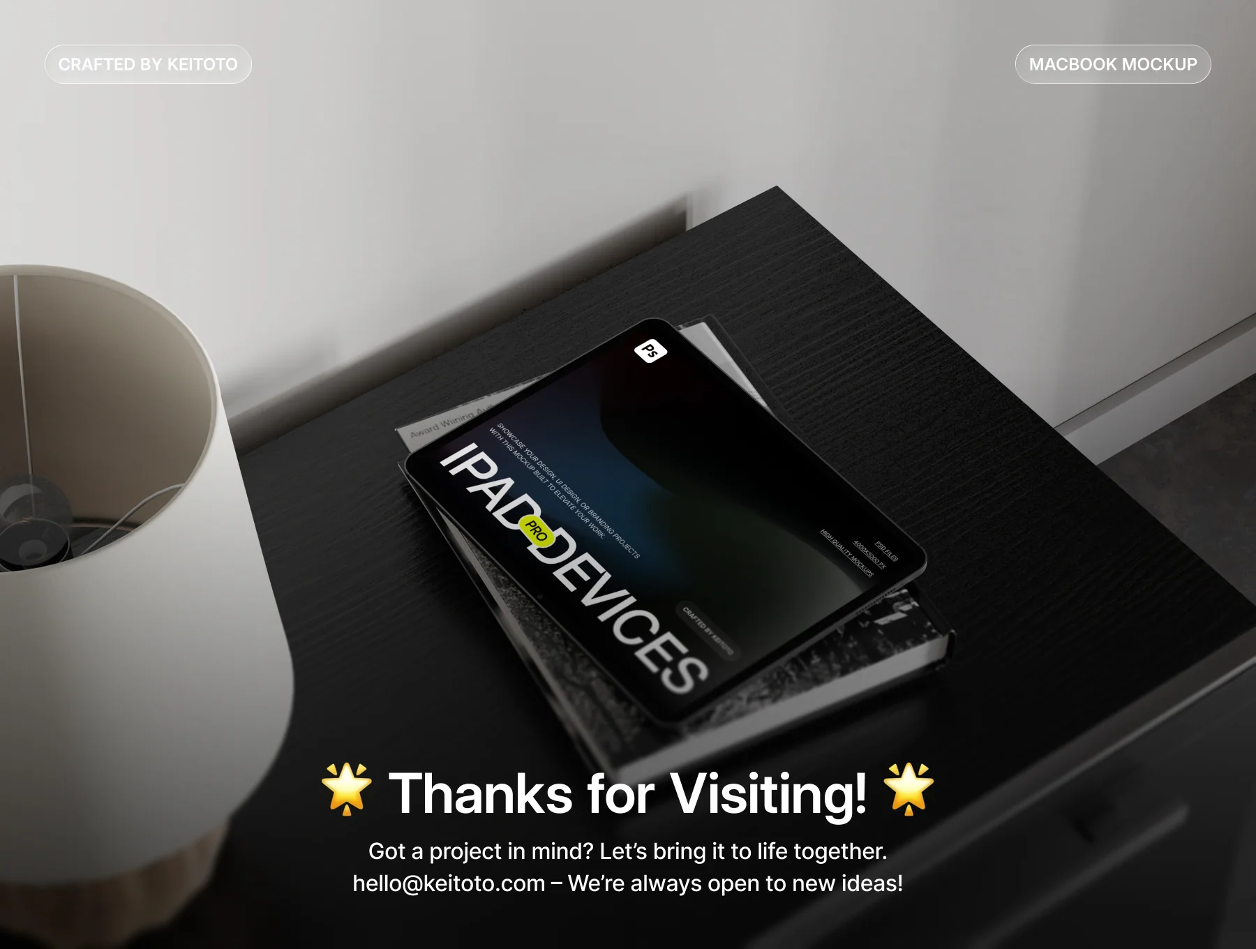 Minimal Interior iPad Pro Mockup Scene Creator 4