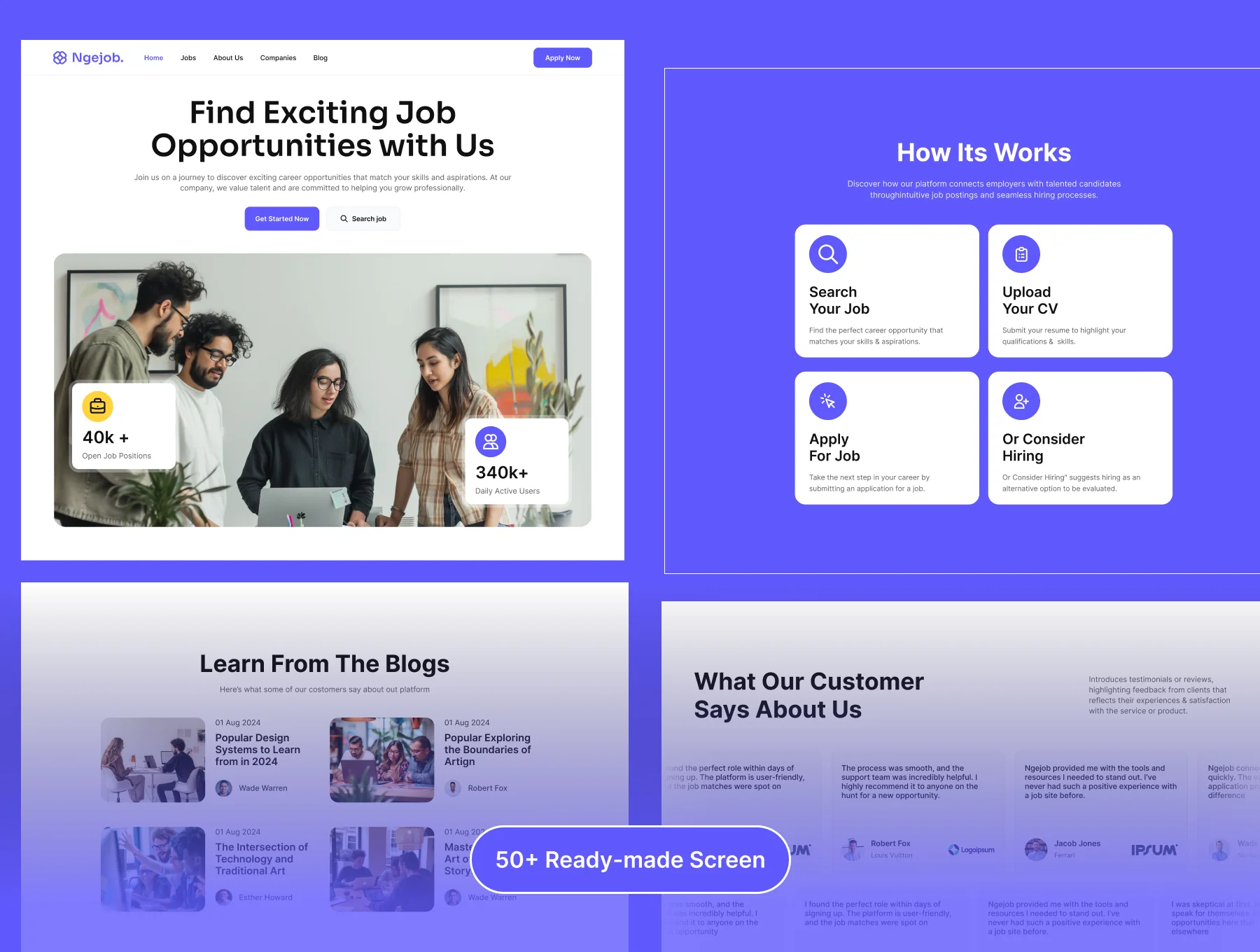 Minimal - Jobs Finder Website UI Kit 3