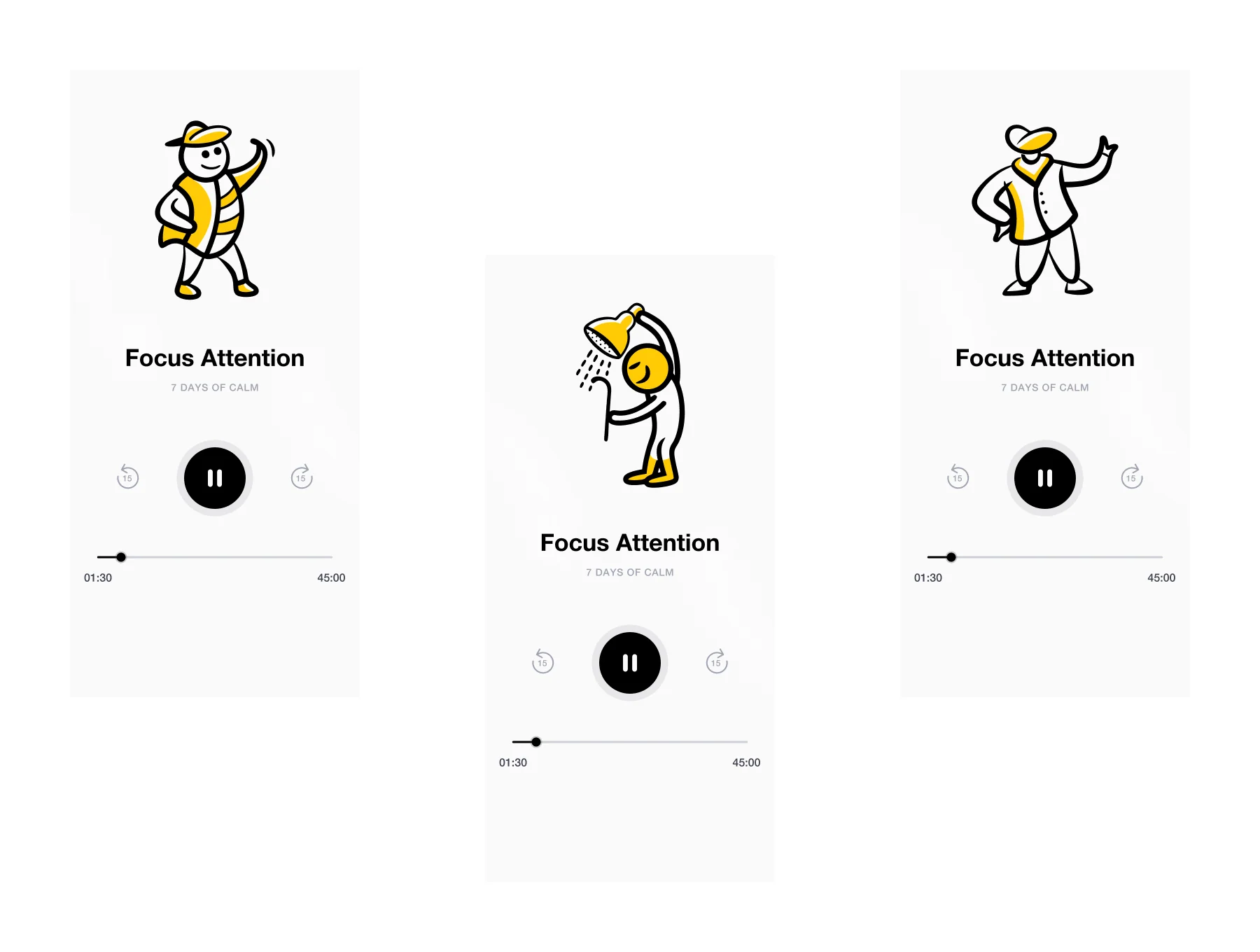 Minimal Life Scenes – Yellow Accent Doodles 4