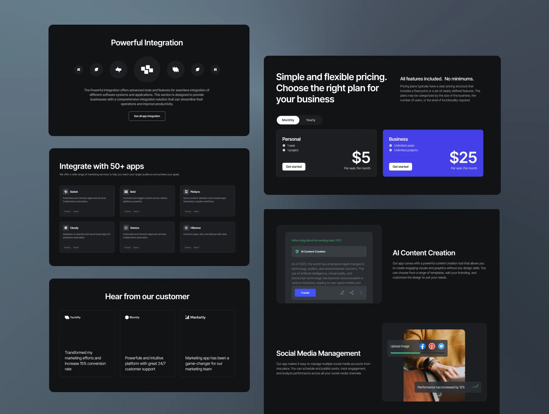 Minimal SaaS Templates on Framer - Squareex 2