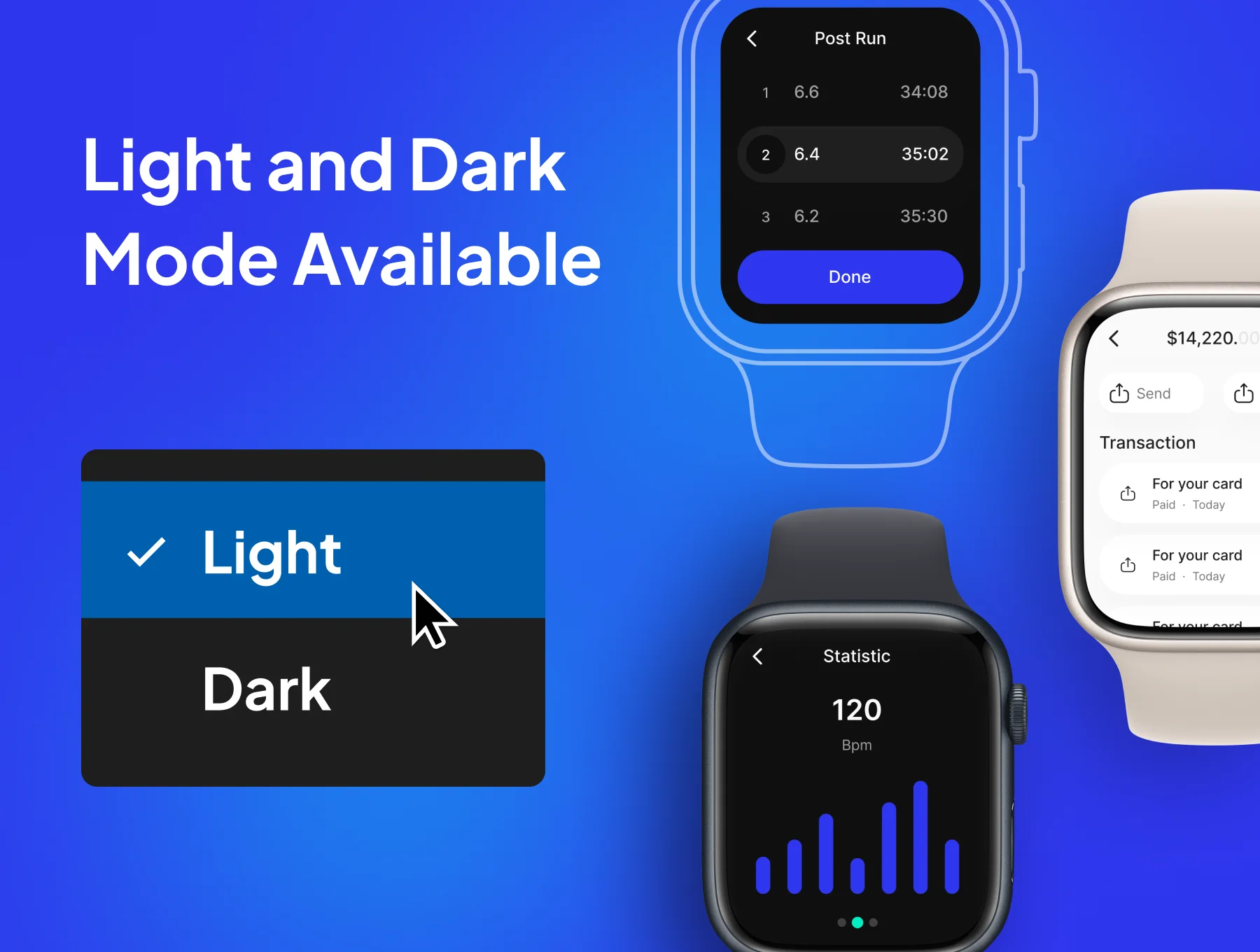 Minimalist Apple Watch UI Kit 5