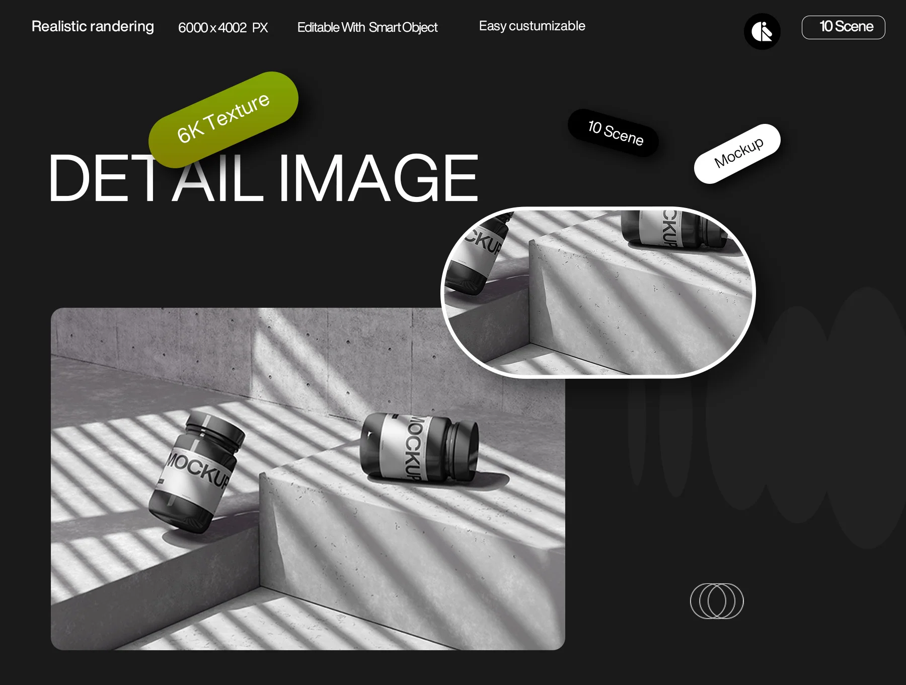Minimalist Cosmetic Bottle and Jar Mockup with Realistic Shadows 5