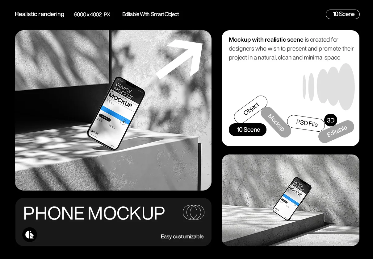 Minimalist Smartphone Mockup