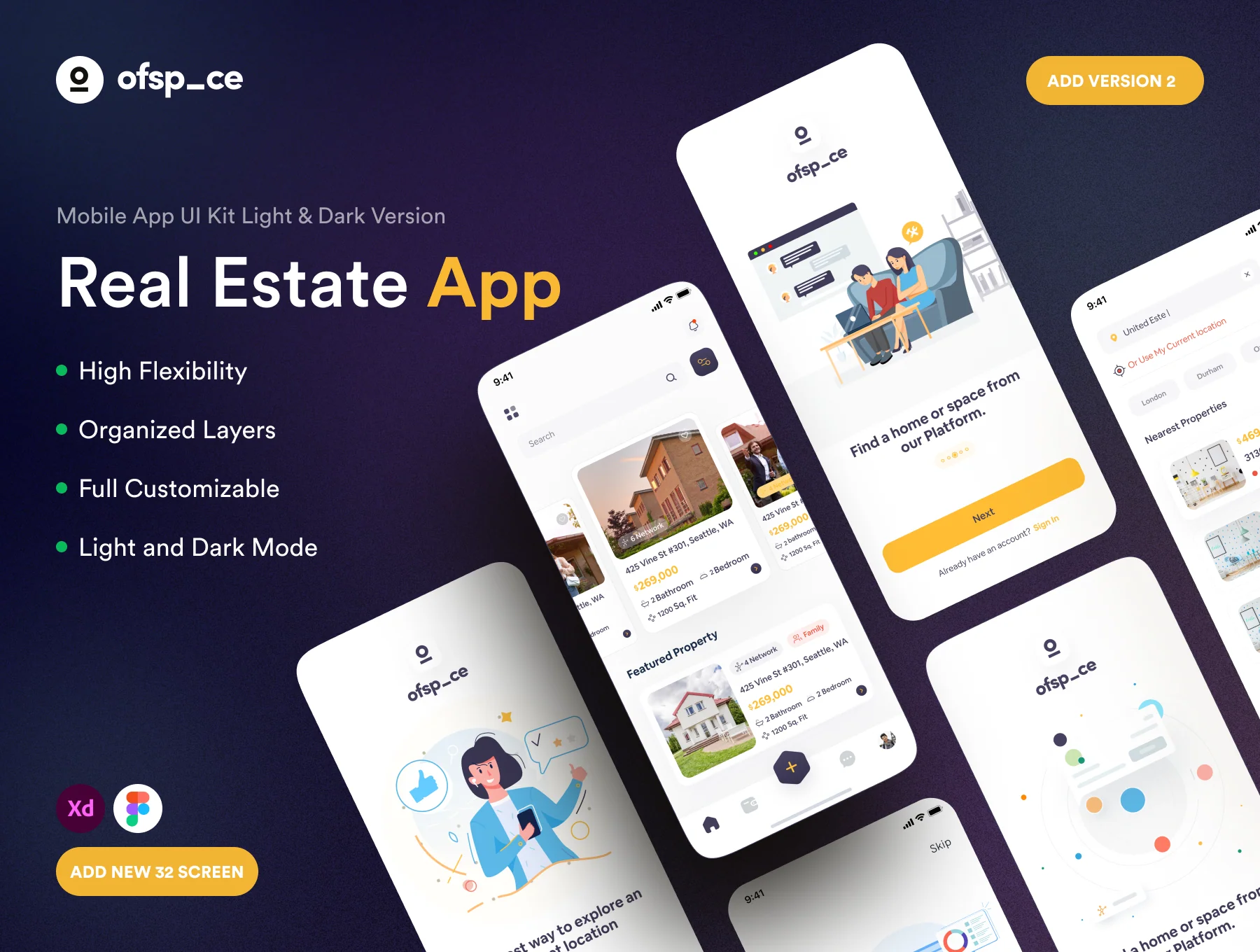 Minimo | Real Estate App UI Kit (updated)