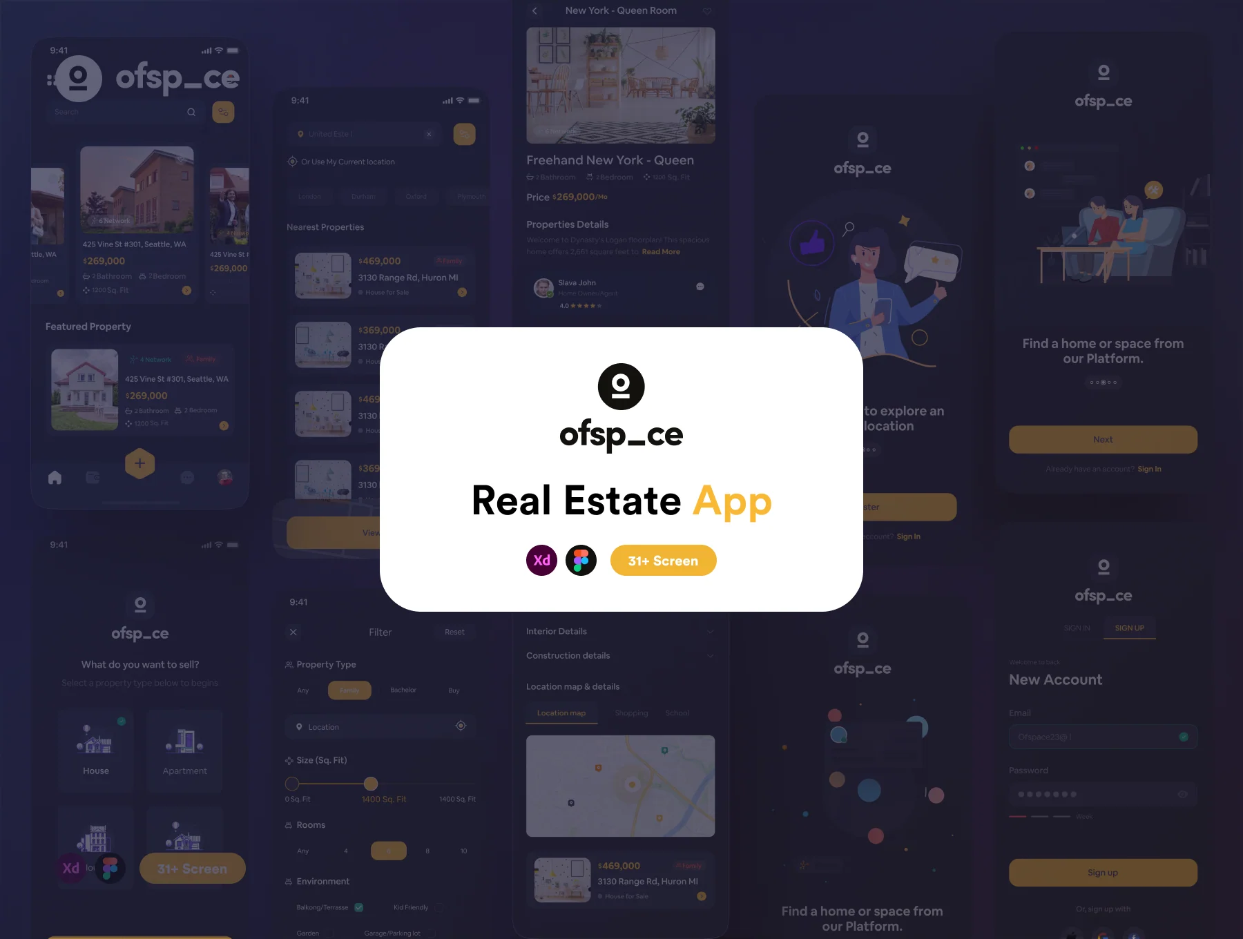 Minimo | Real Estate App UI Kit (updated) 8