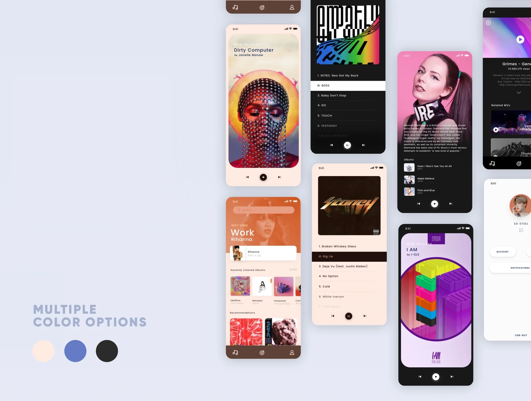 Minty Music App UI Kit 2
