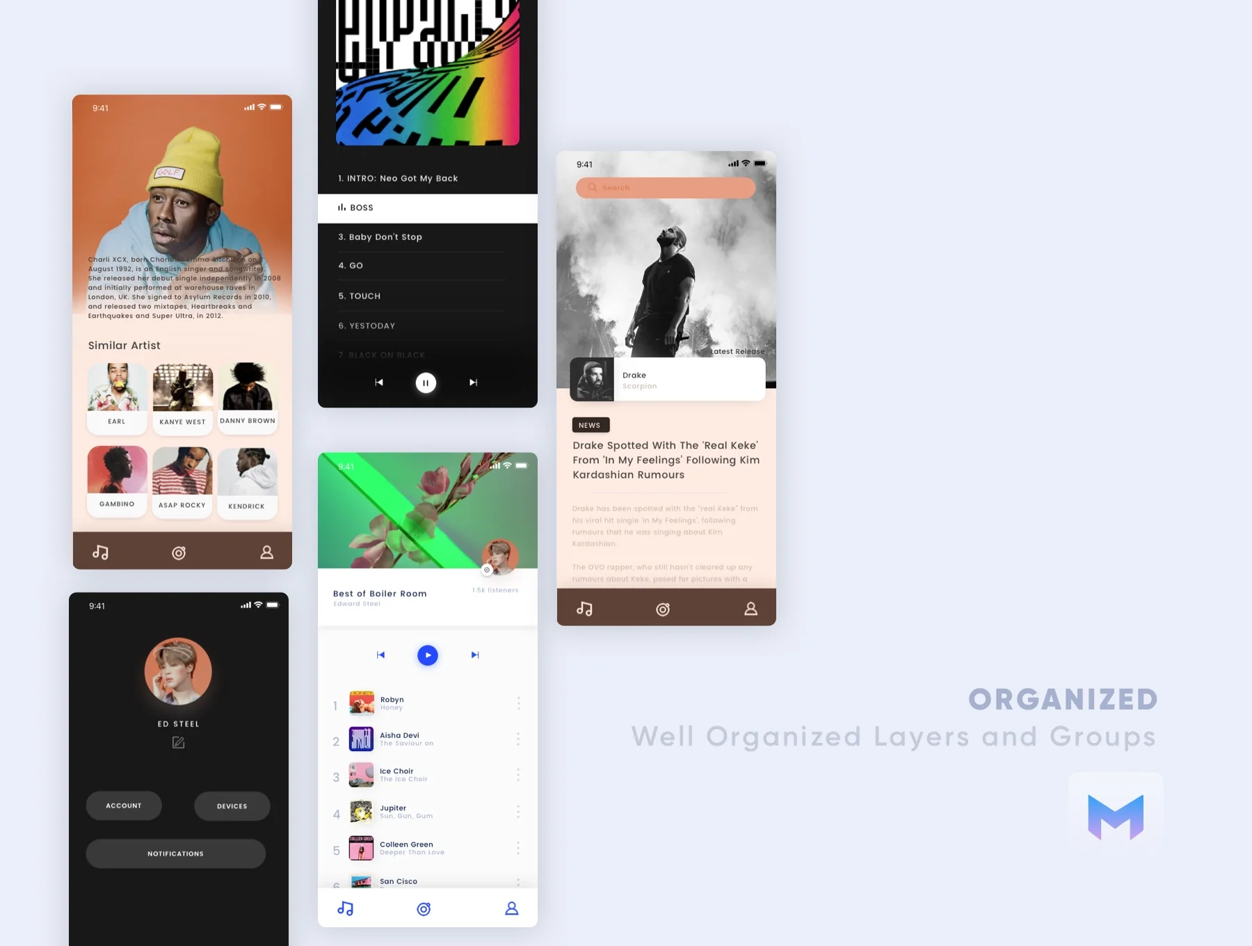 Minty Music App UI Kit 4