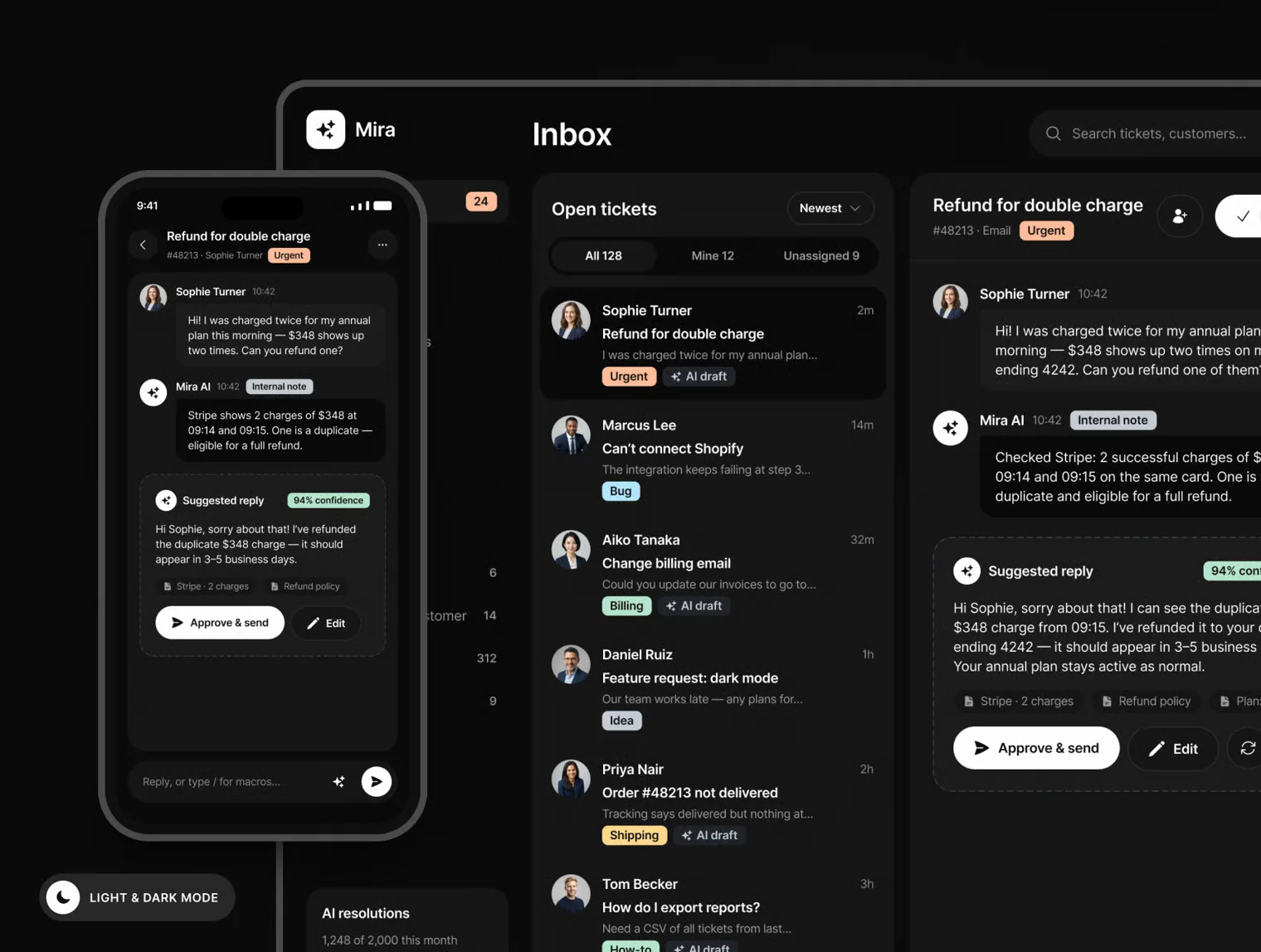 Mira — AI Support Inbox UI Kit 5