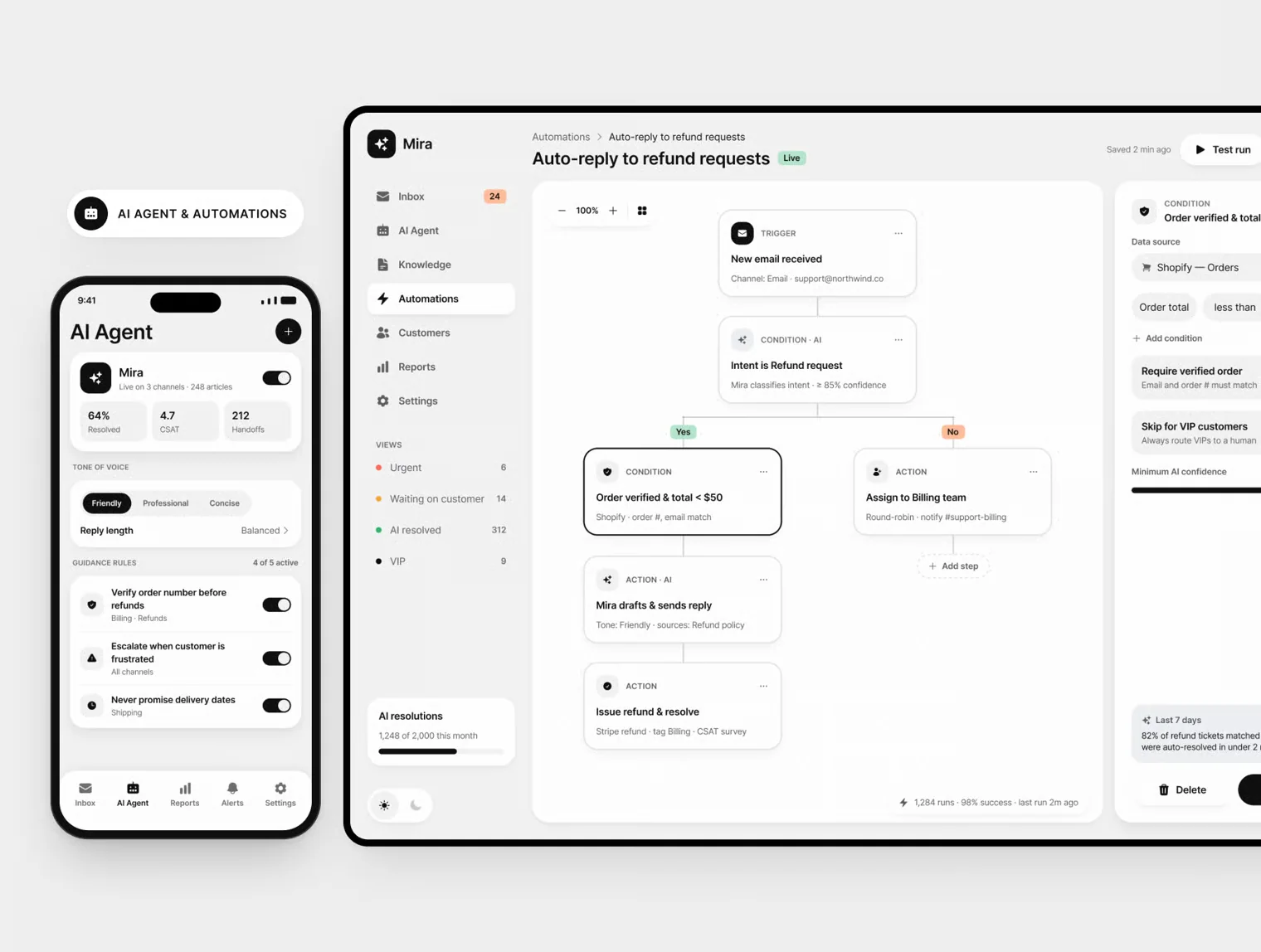 Mira — AI Support Inbox UI Kit 6