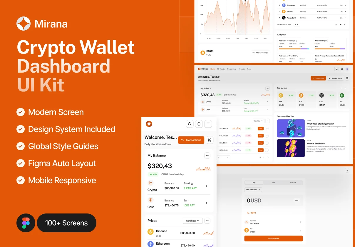 Mirana - Crypto Dashboard UI Kit