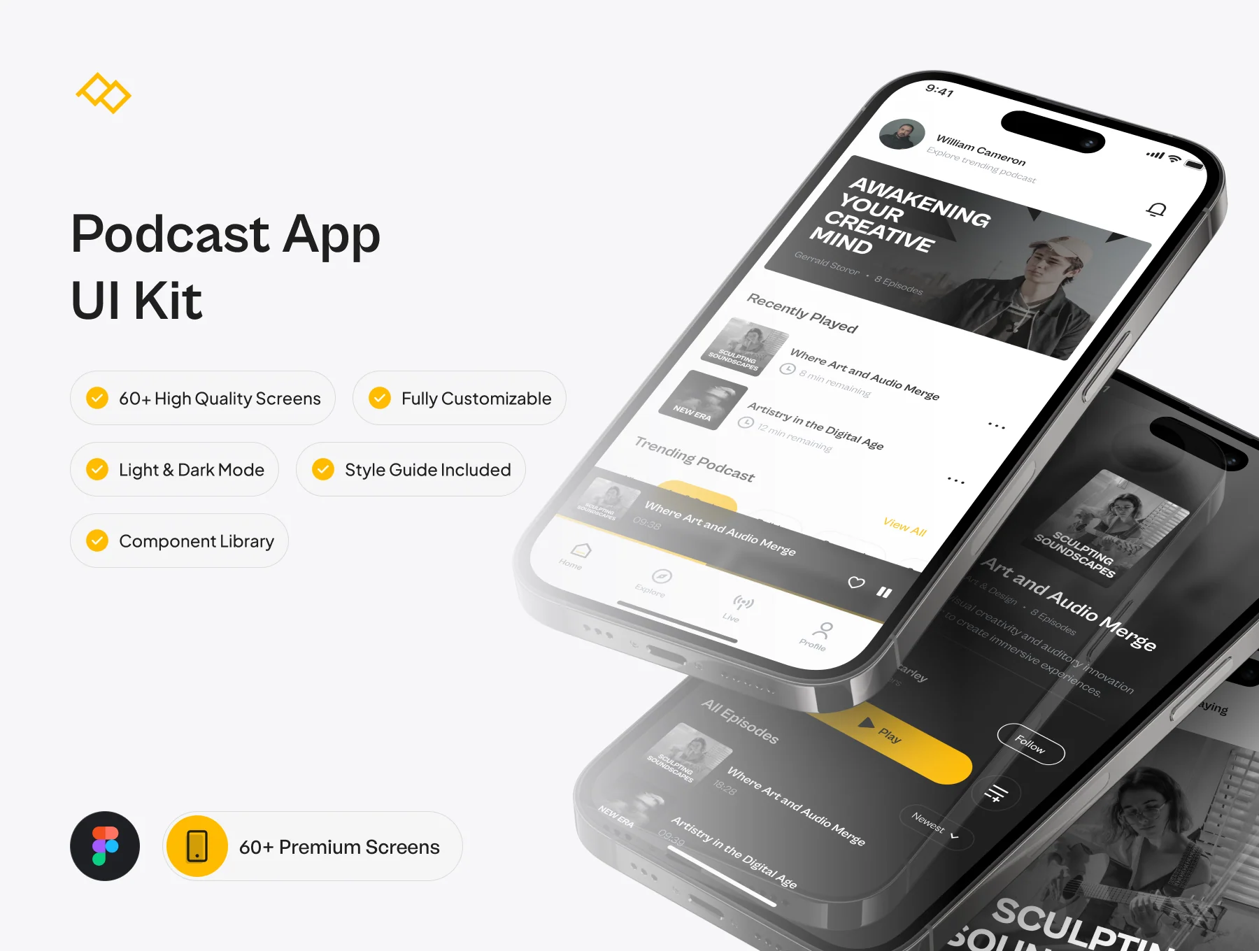 Mireng - Podcast UI KIT