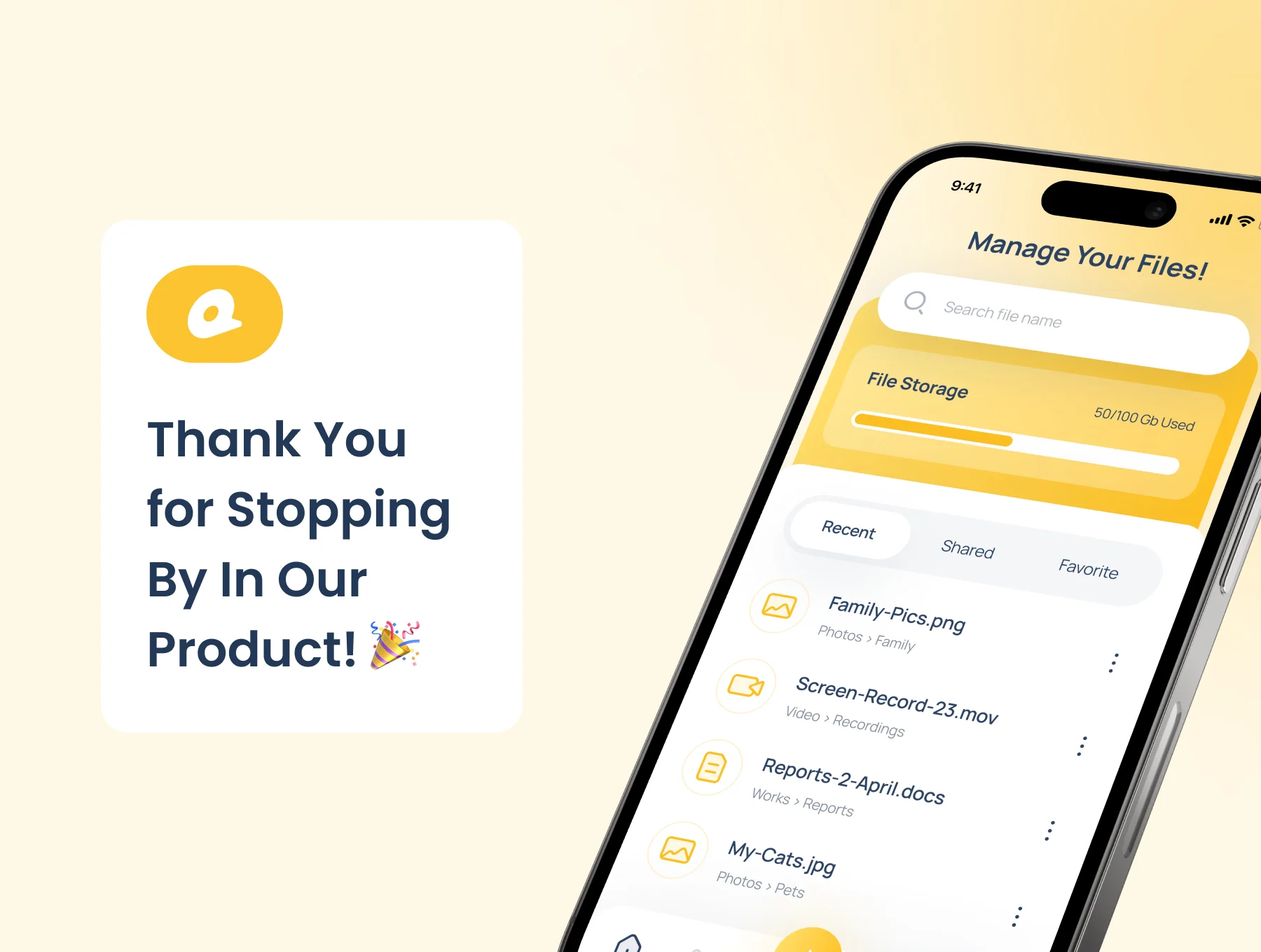 Mish - File Manager App UI Kit 8