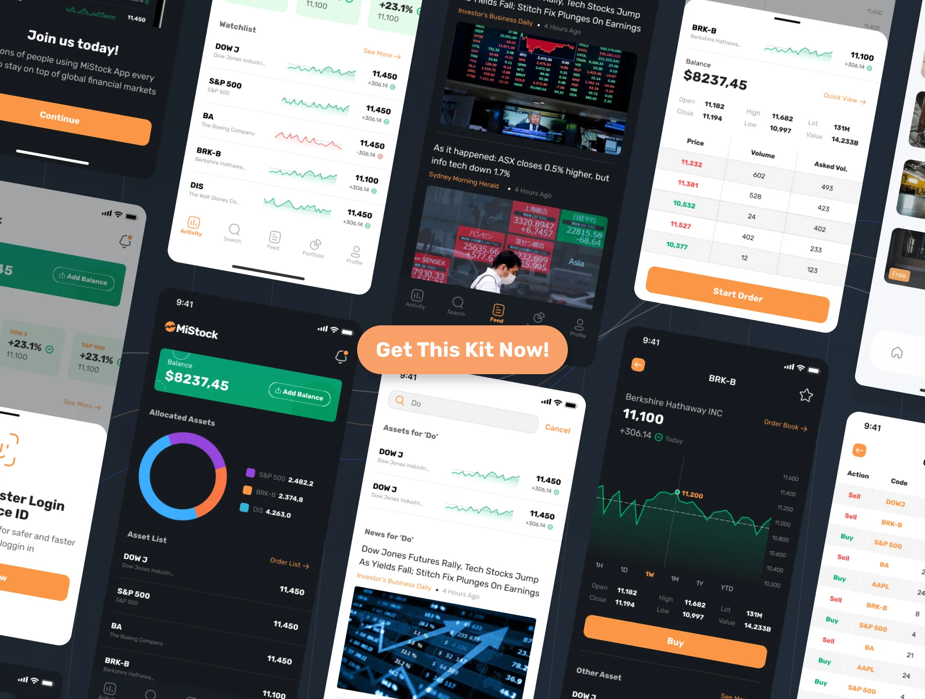 MiStock - Stock Market and Finance App UI Kit 5