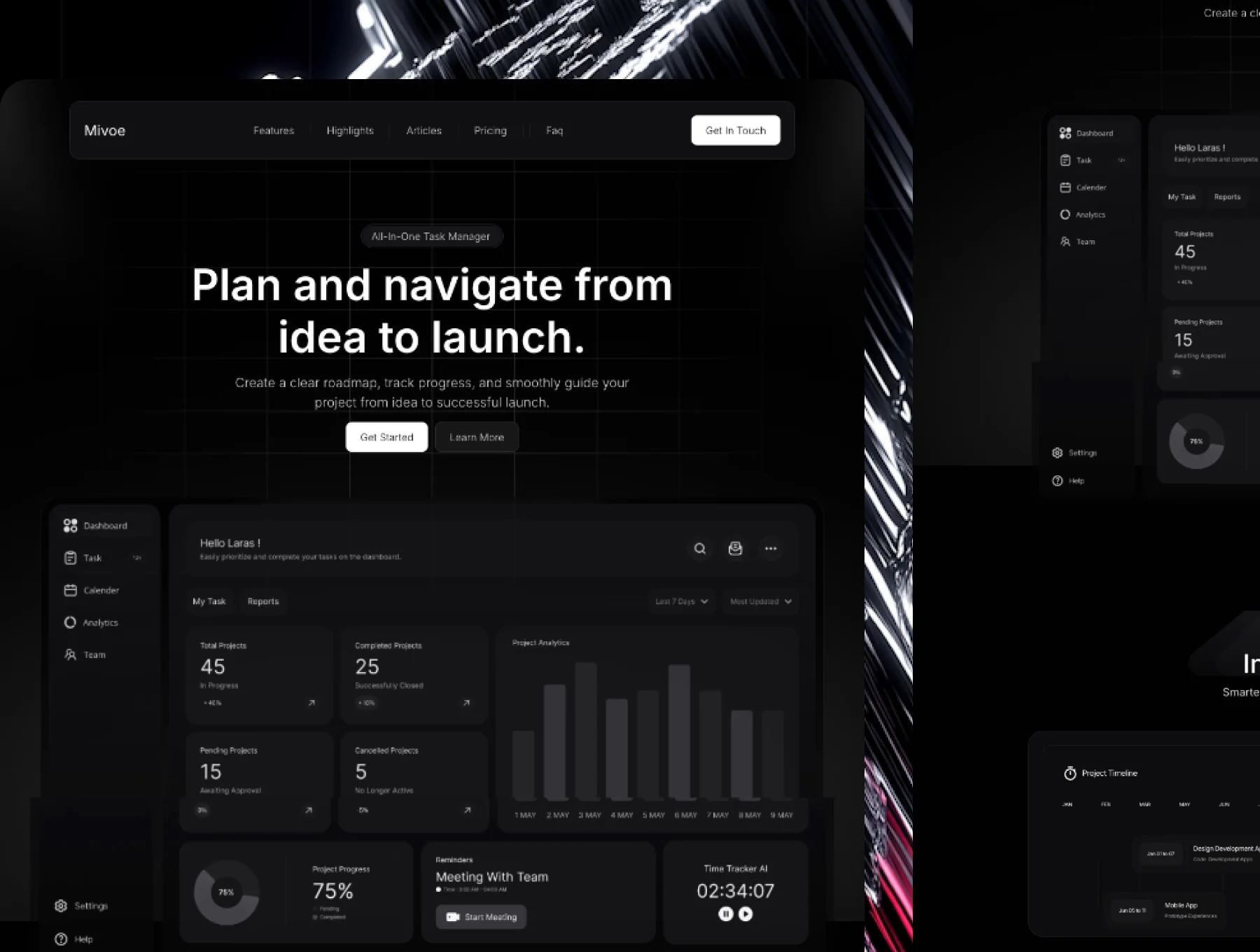 Mivoe Task I AI Agency Website Template
