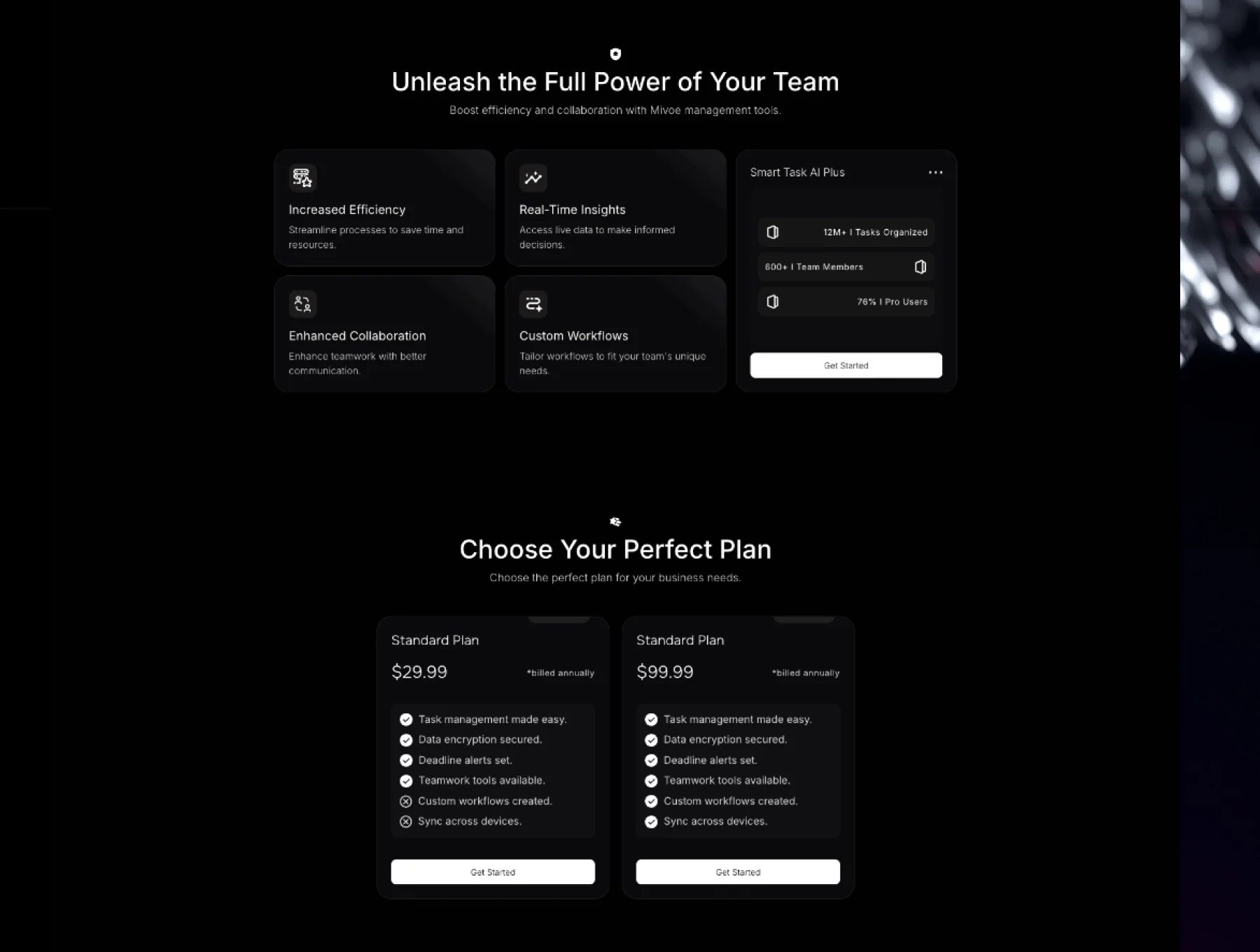 Mivoe Task I AI Agency Website Template 4