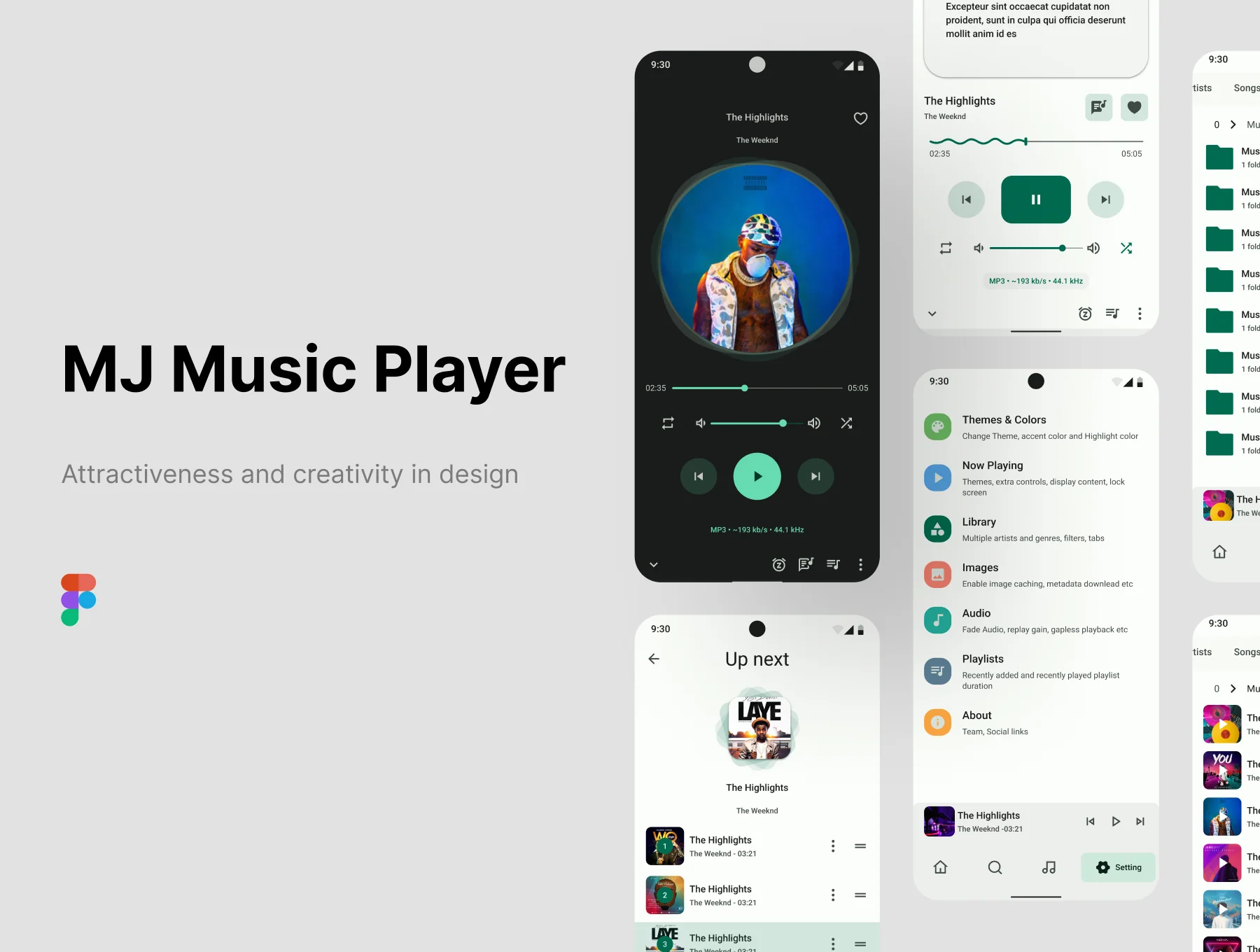 MJ Music Player UI Kit