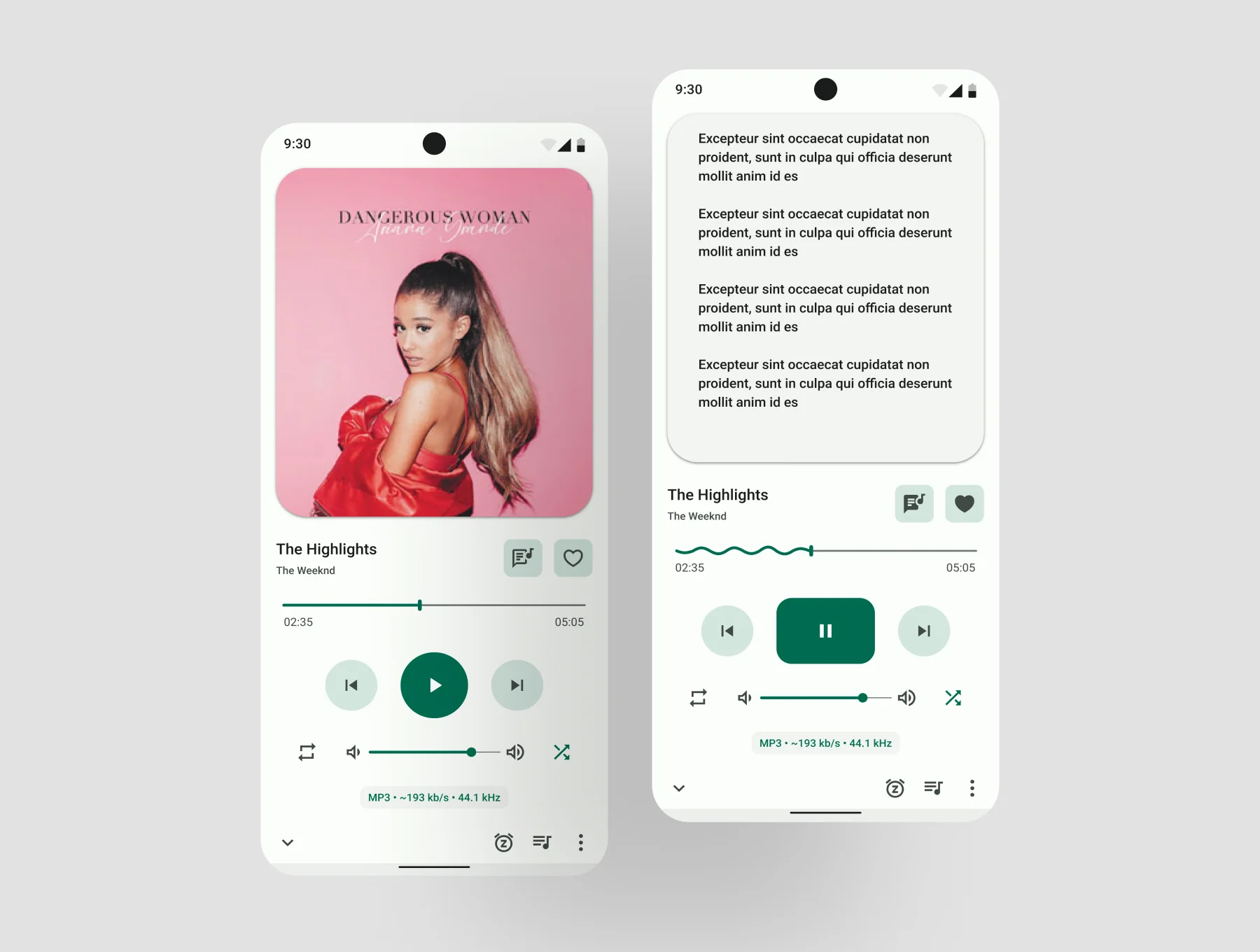 MJ Music Player UI Kit 4
