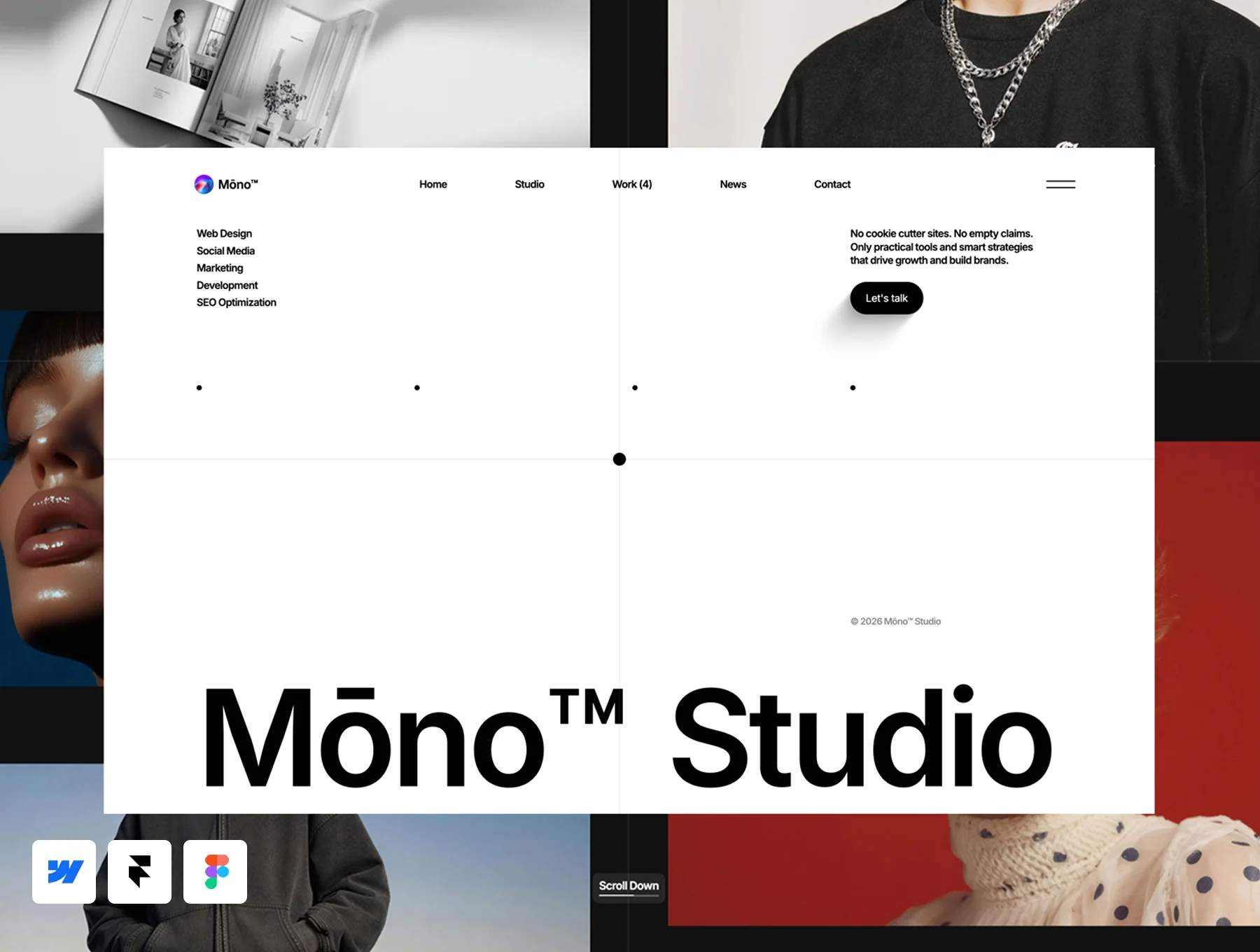 Mōno™ - Framer, Webflow and Figma Template