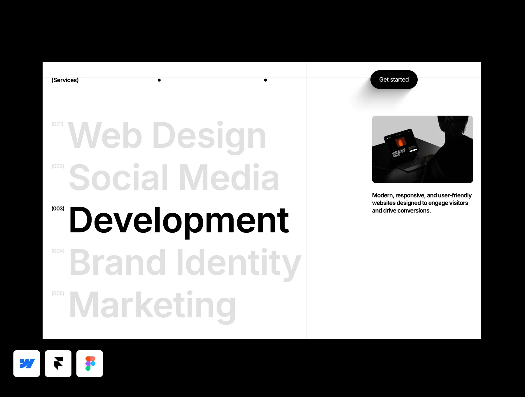 Mōno™ - Framer, Webflow and Figma Template 3
