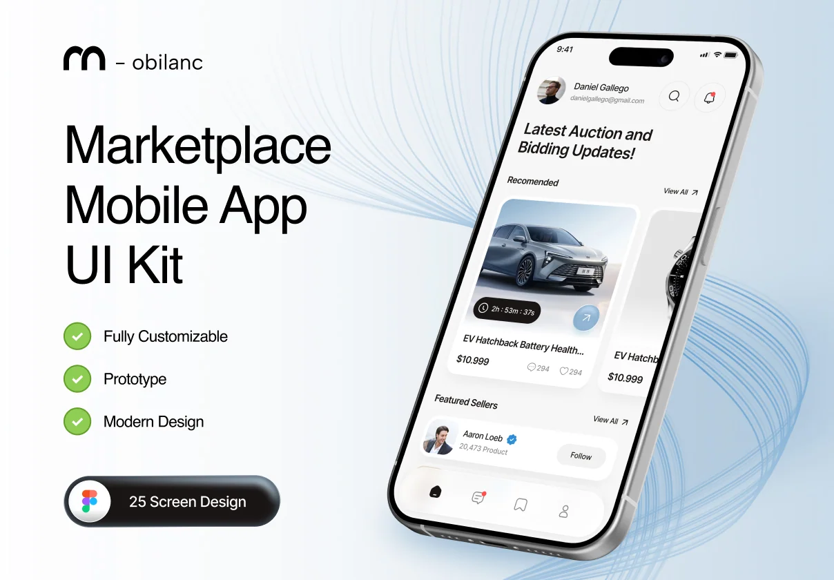 Mobilanc – Marketplace Mobile App UI Kit