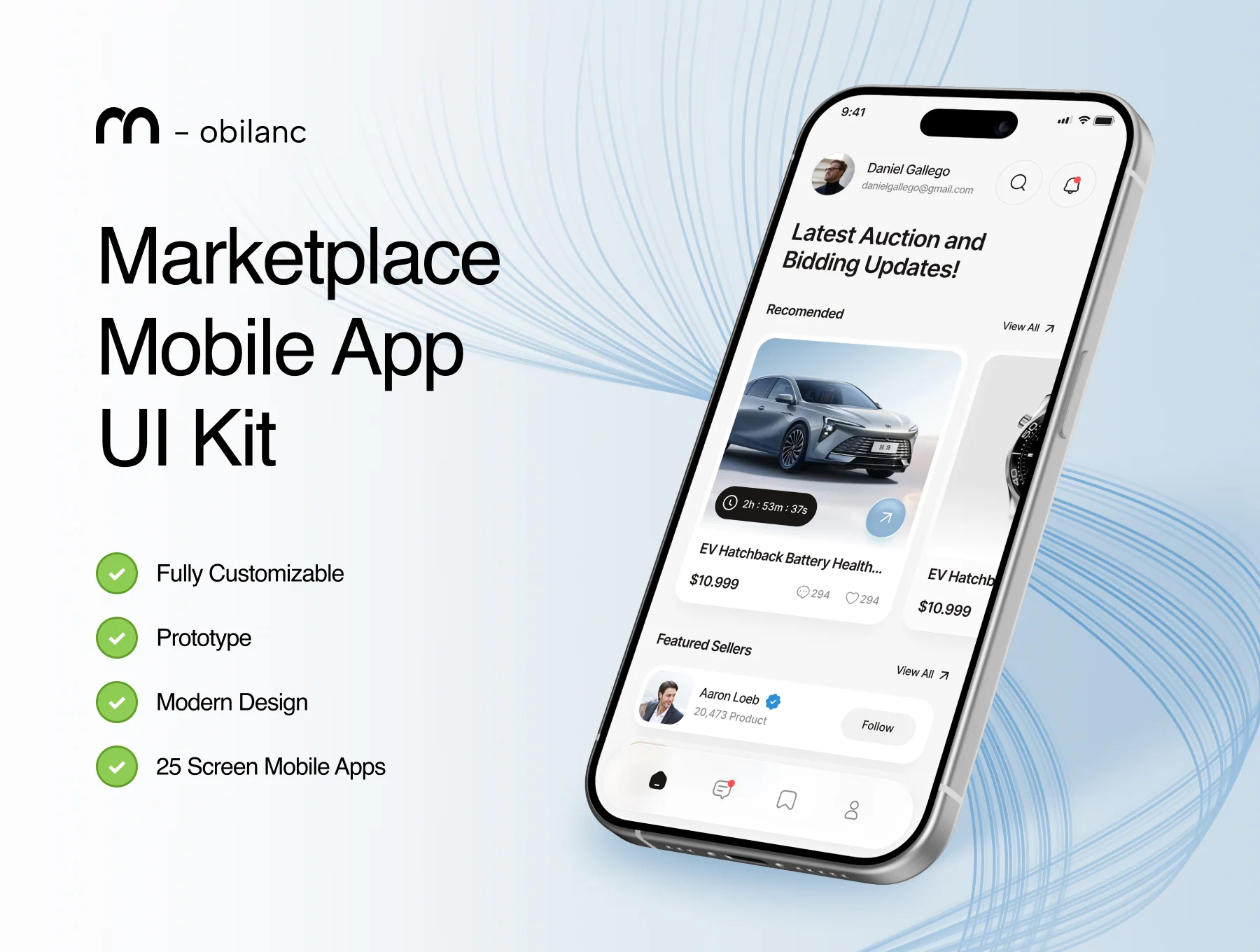 Mobilanc – Marketplace Mobile App UI Kit