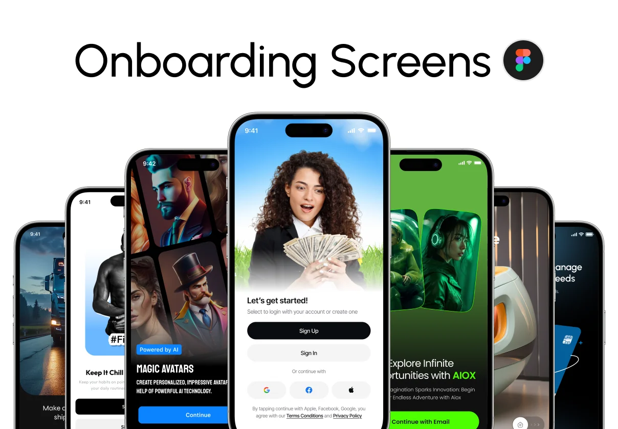 Mobile App — Onboarding Screens