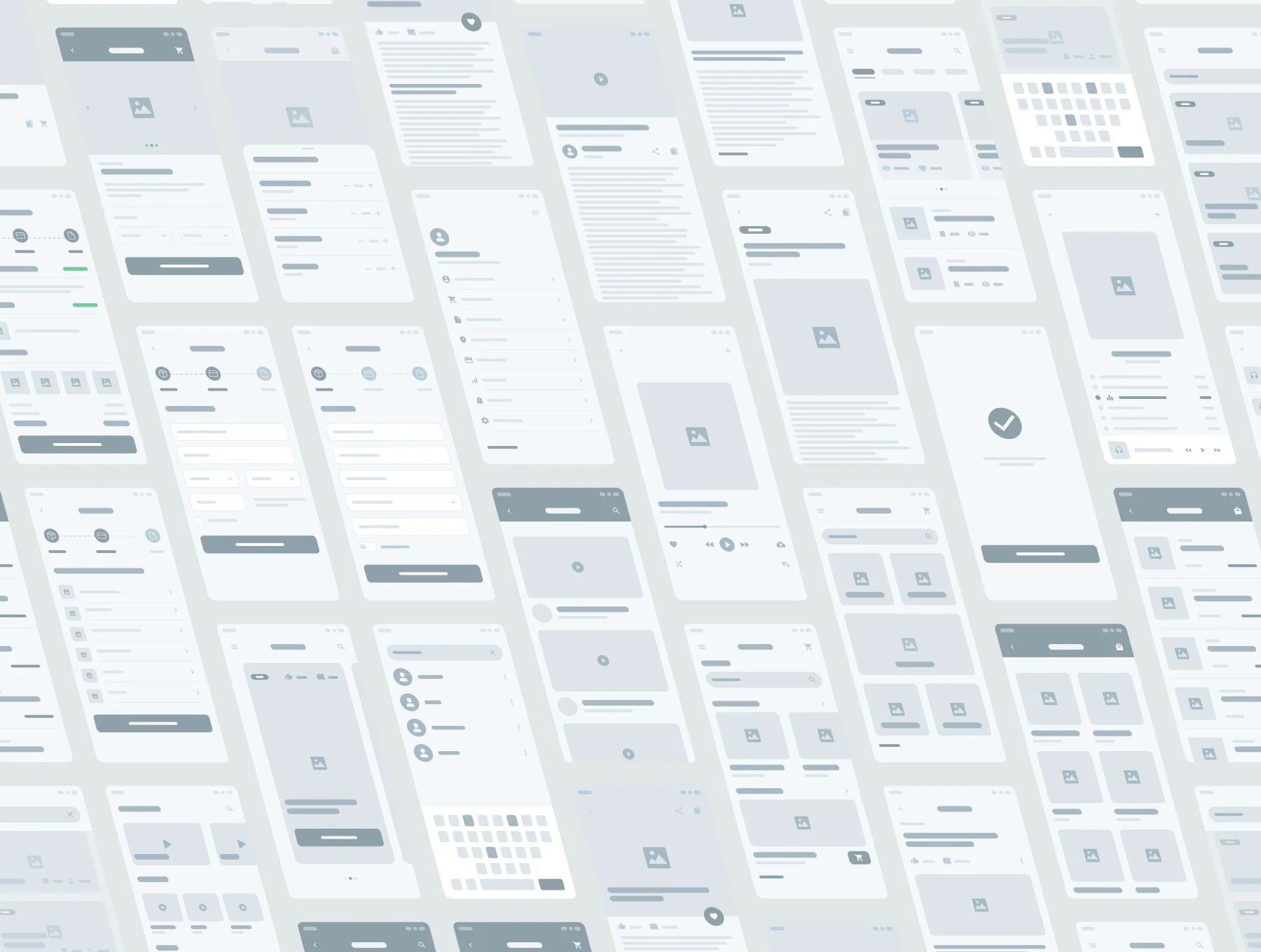 Mobile app wireframe ui kit 3